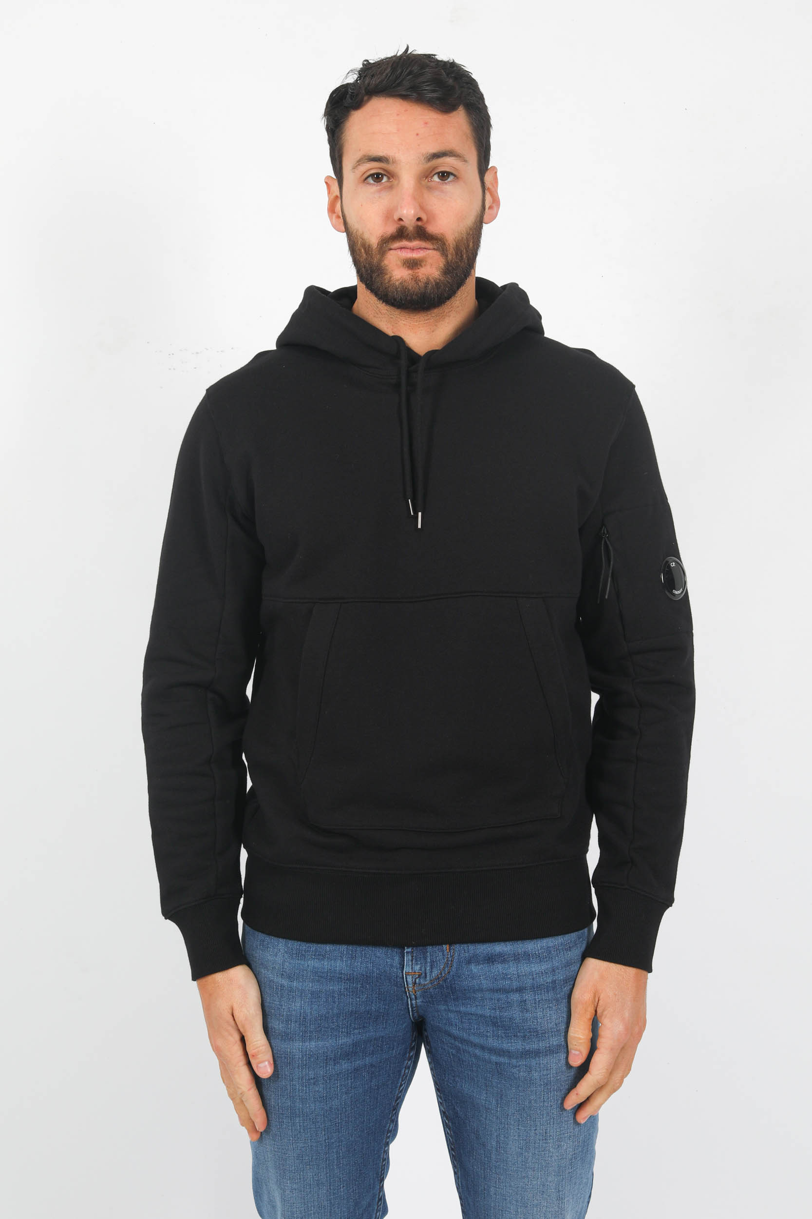 SWEAT A CAPUCHE C.P COMPANY NOIR S023A-999