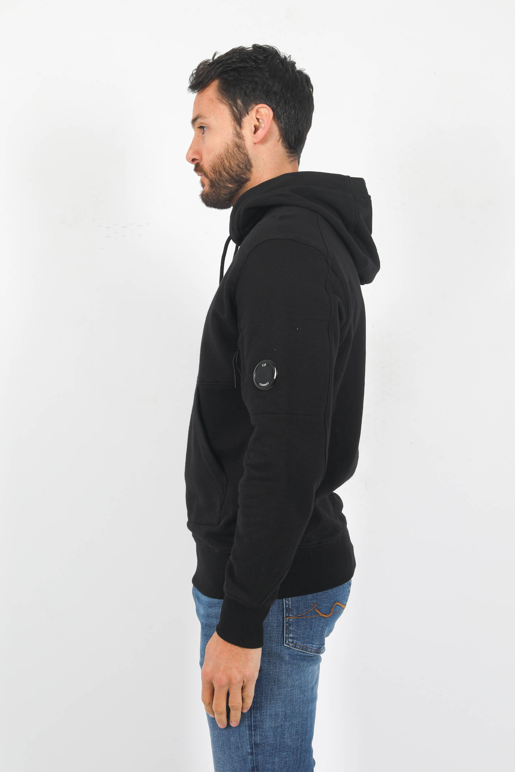 SWEAT A CAPUCHE C.P COMPANY NOIR S023A-999