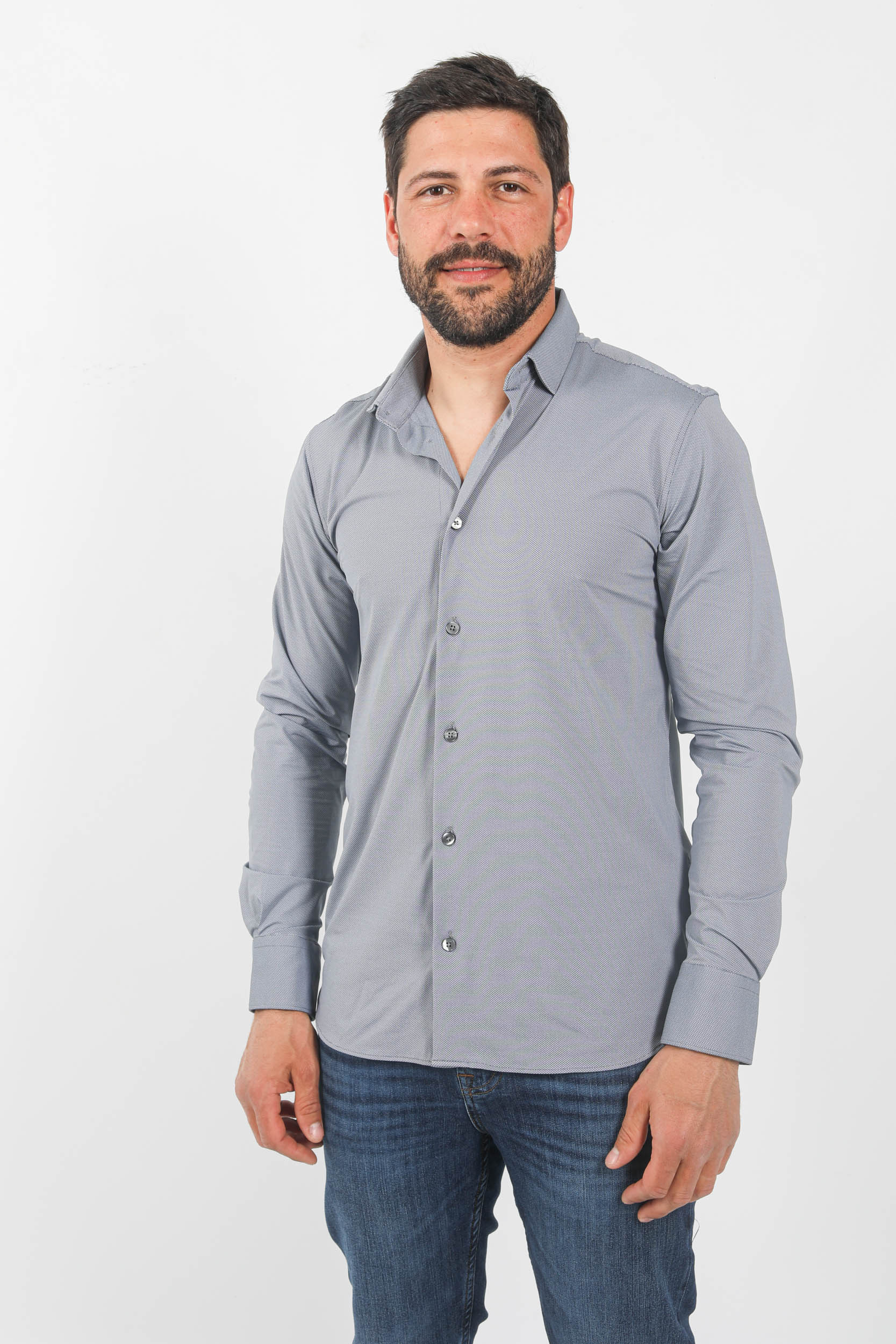 CHEMISE RRD GRIS CLAIR 23184-V58