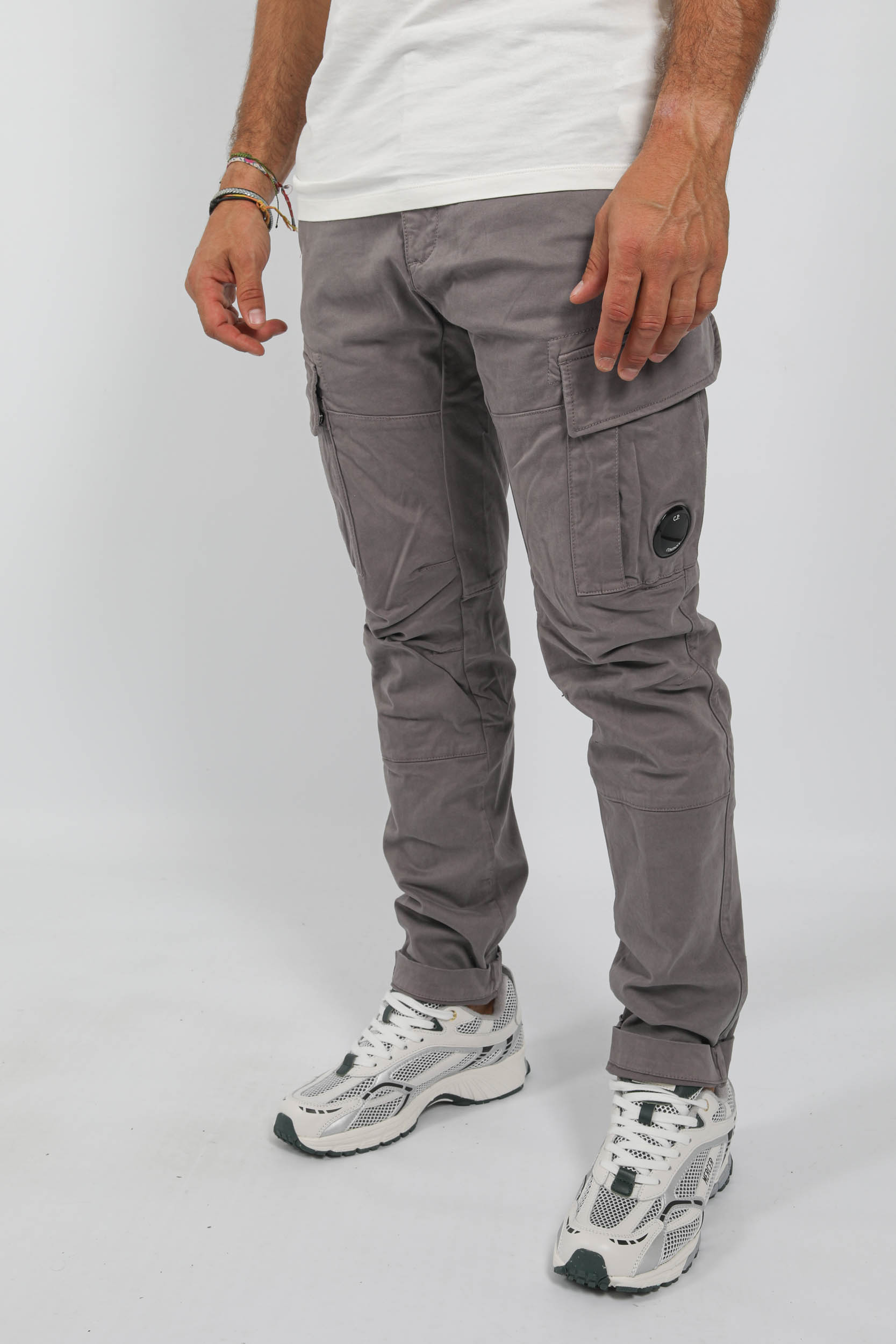 Pantalon cargo gris sales