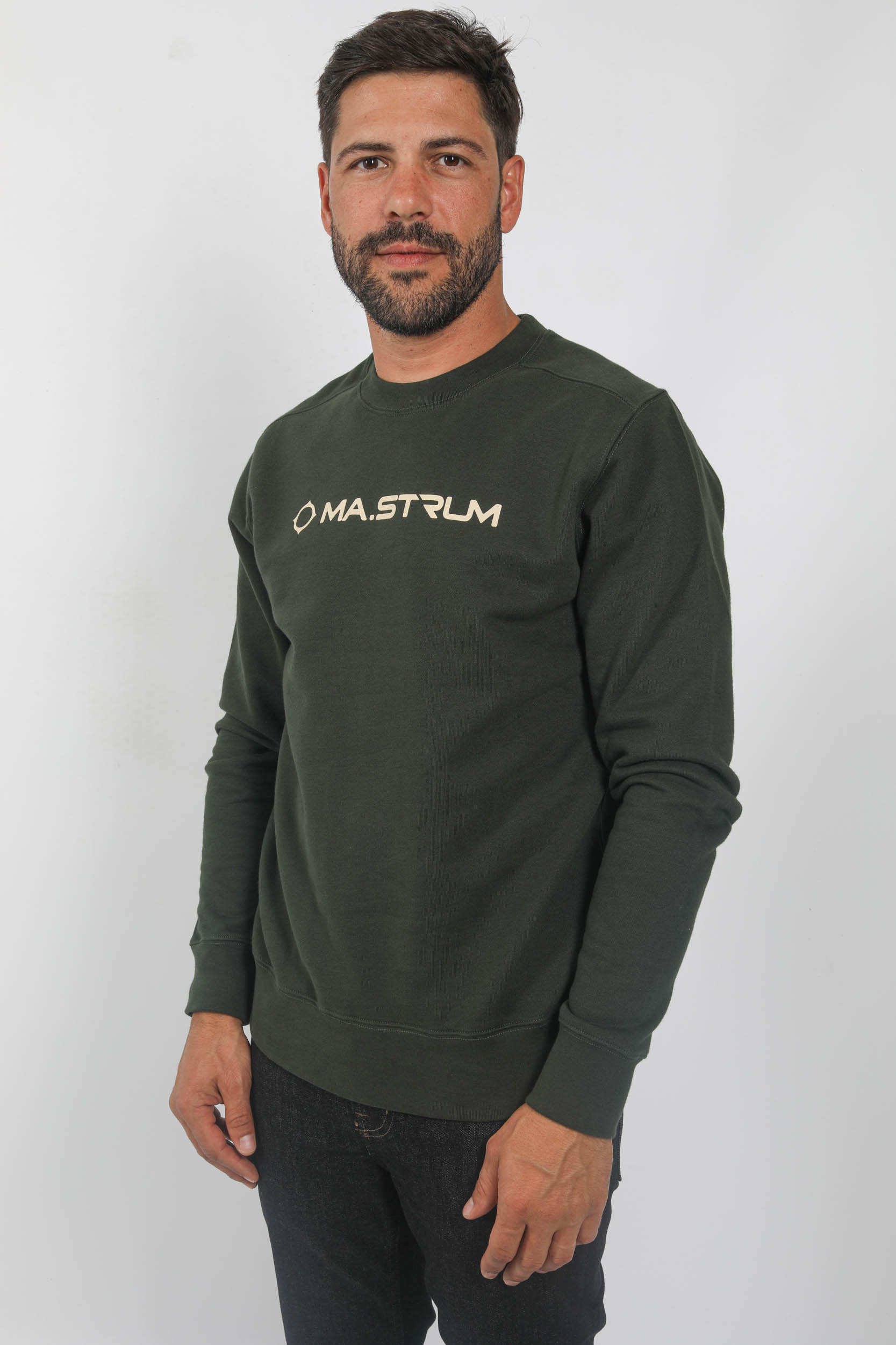  Image du produit SWEAT MASTRUM KAKI LOGO CENTRAL MAS4521-M306 - 2