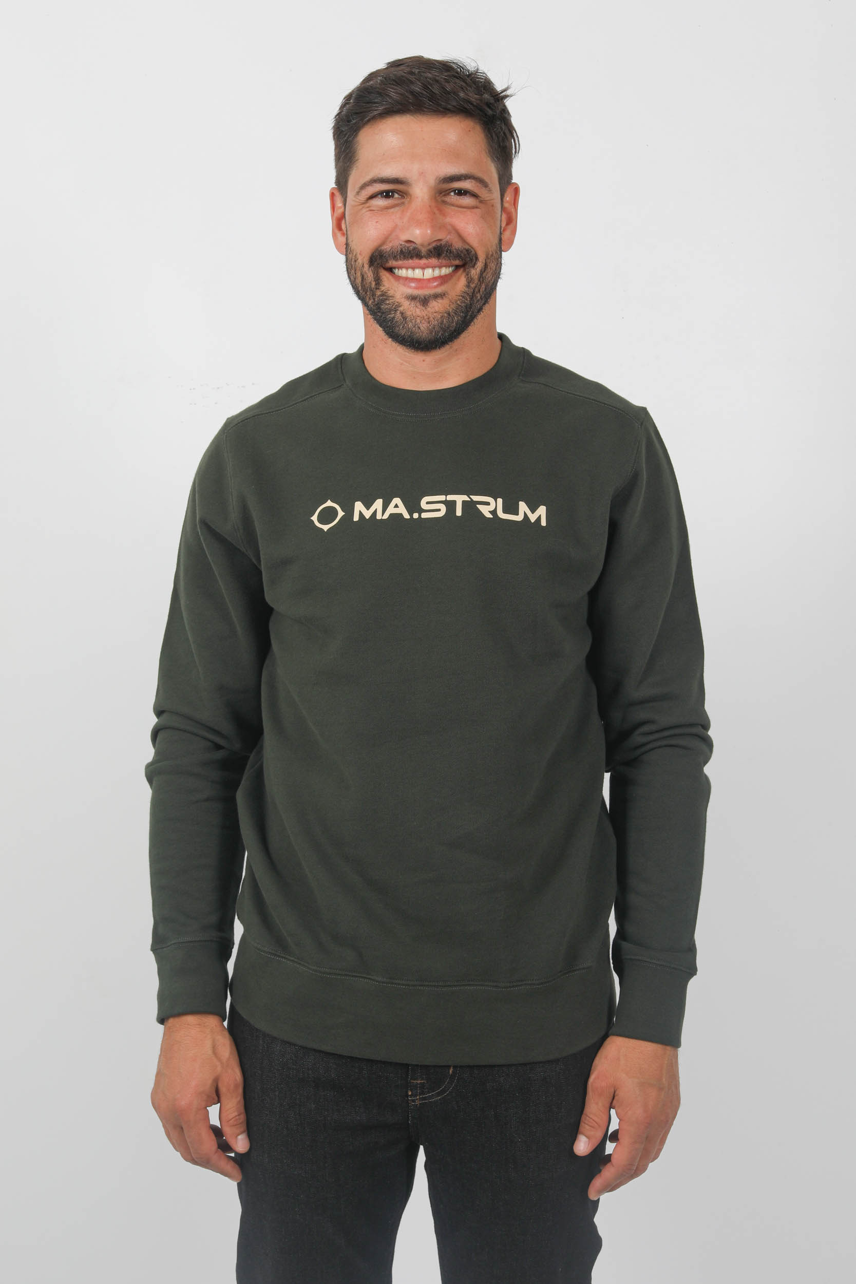  Image du produit SWEAT MASTRUM KAKI LOGO CENTRAL MAS4521-M306 - 3