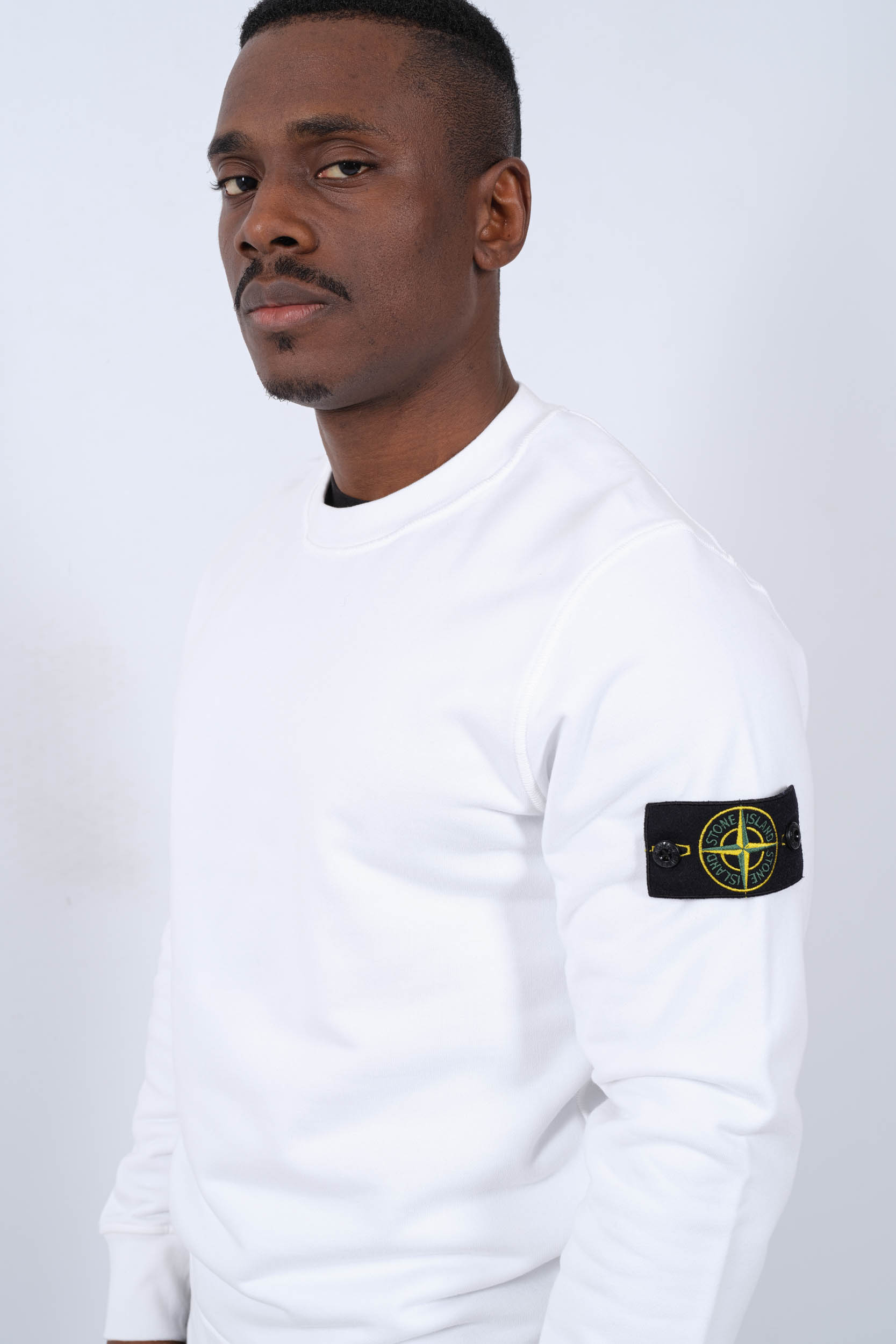 SWEAT STONE ISLAND BLANC 801563051 A0001