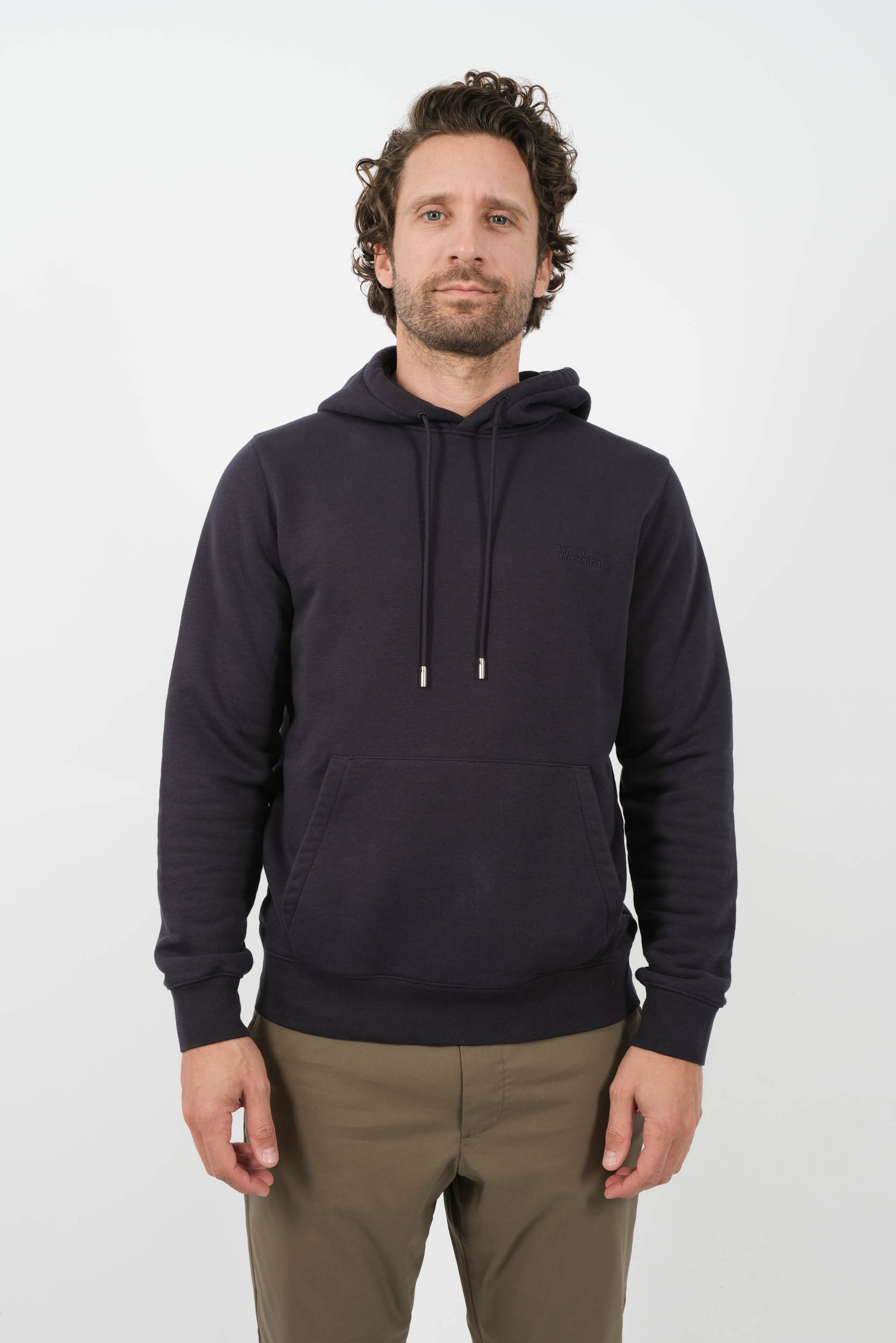 SWEAT WOOLRICH CAPUCHE MARINE SW0224-3989