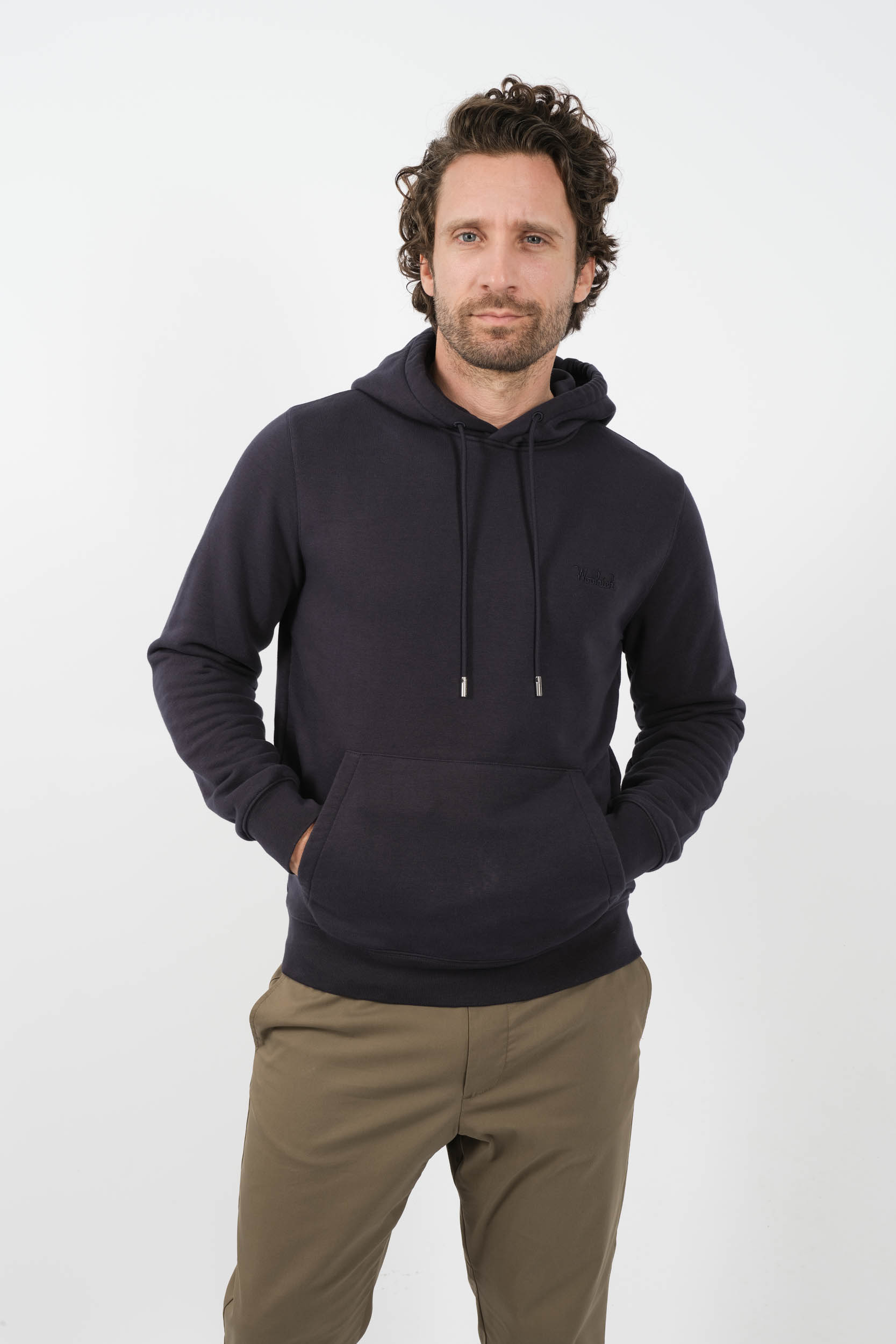 SWEAT WOOLRICH CAPUCHE MARINE SW0224-3989