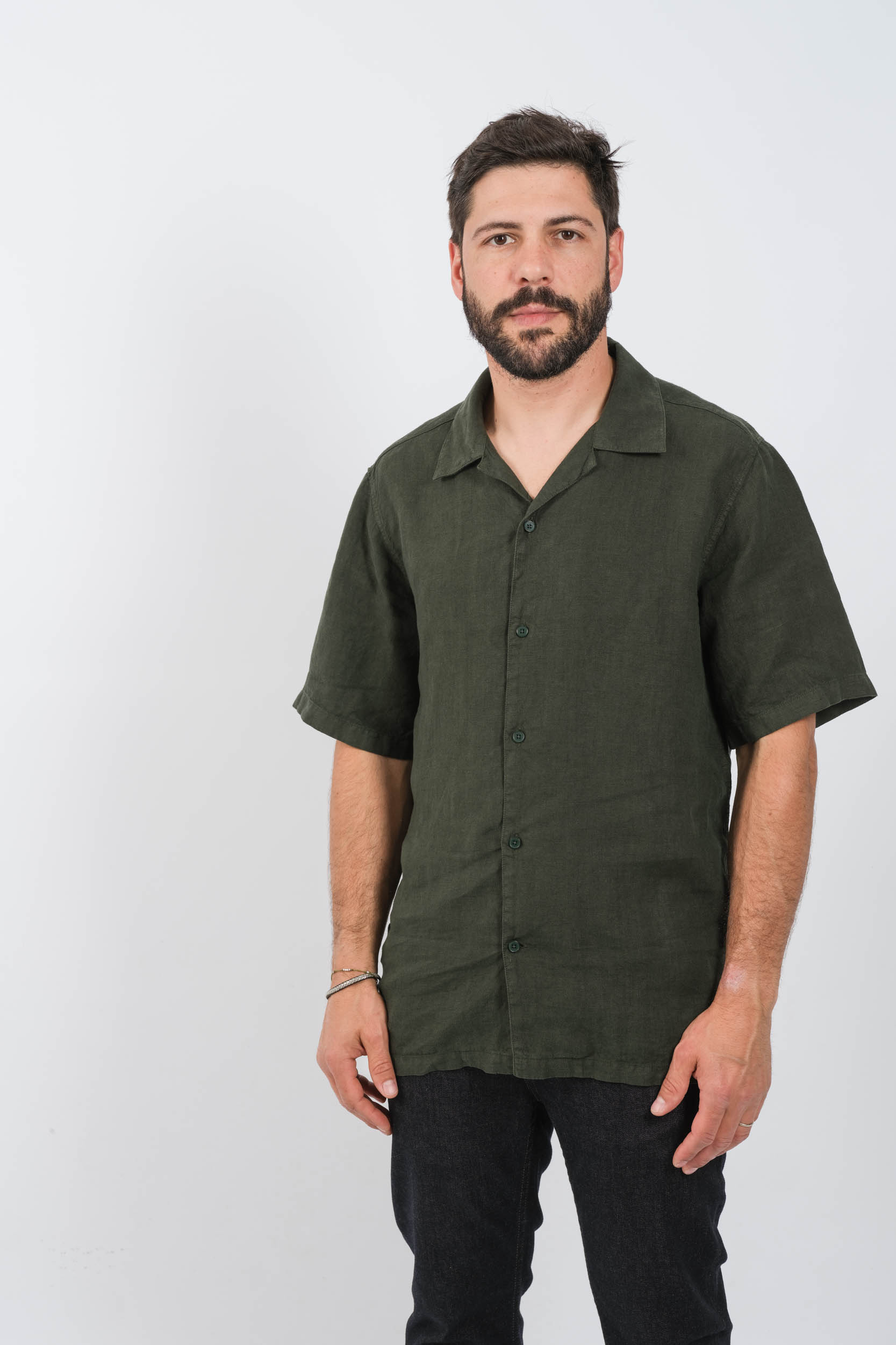 CHEMISE NN07 LIN VERT JULIO5706-362