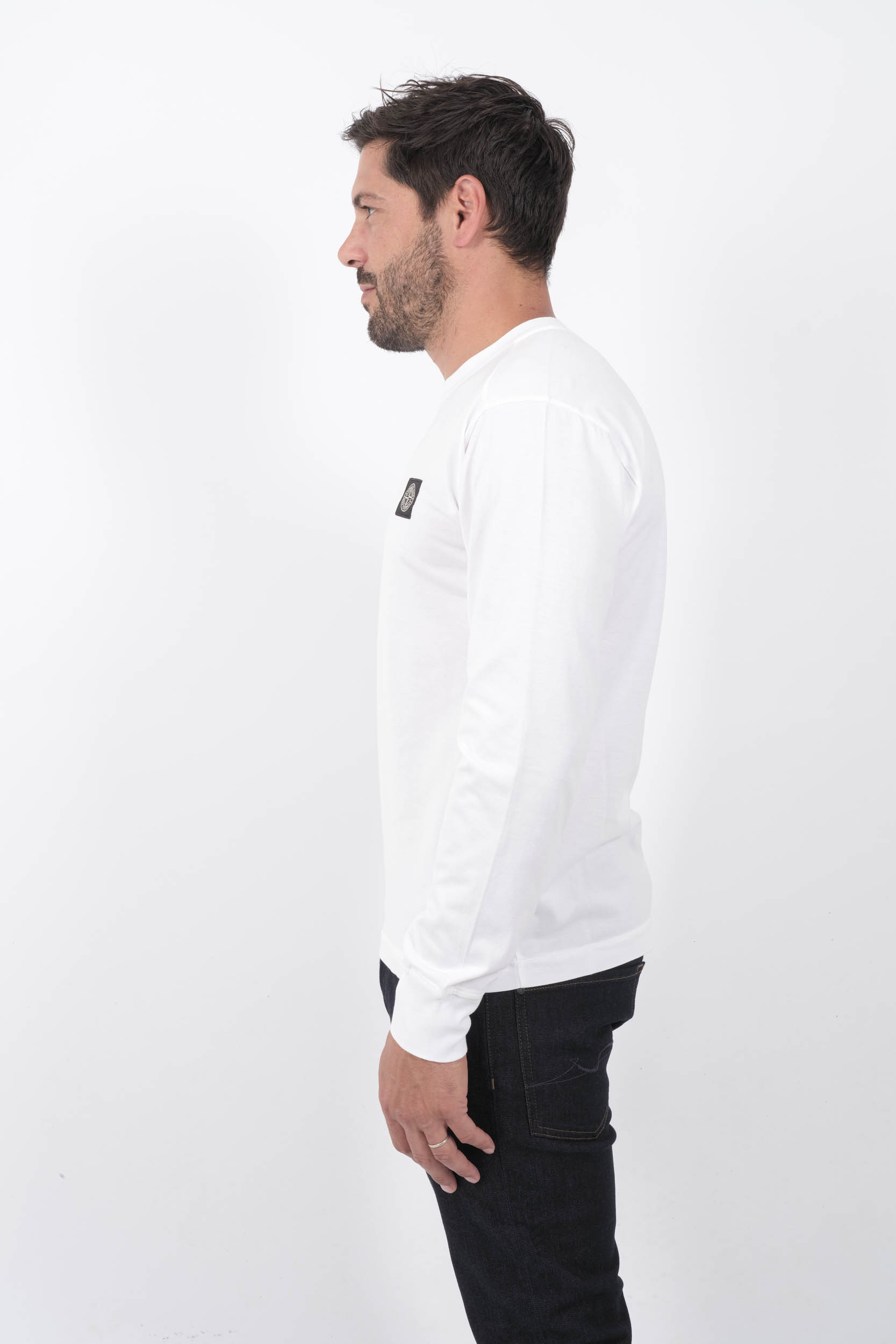  Image du produit T-SHIRT STONE ISLAND BLANC MANCHES LONGUES 811522713-V0001 - 4