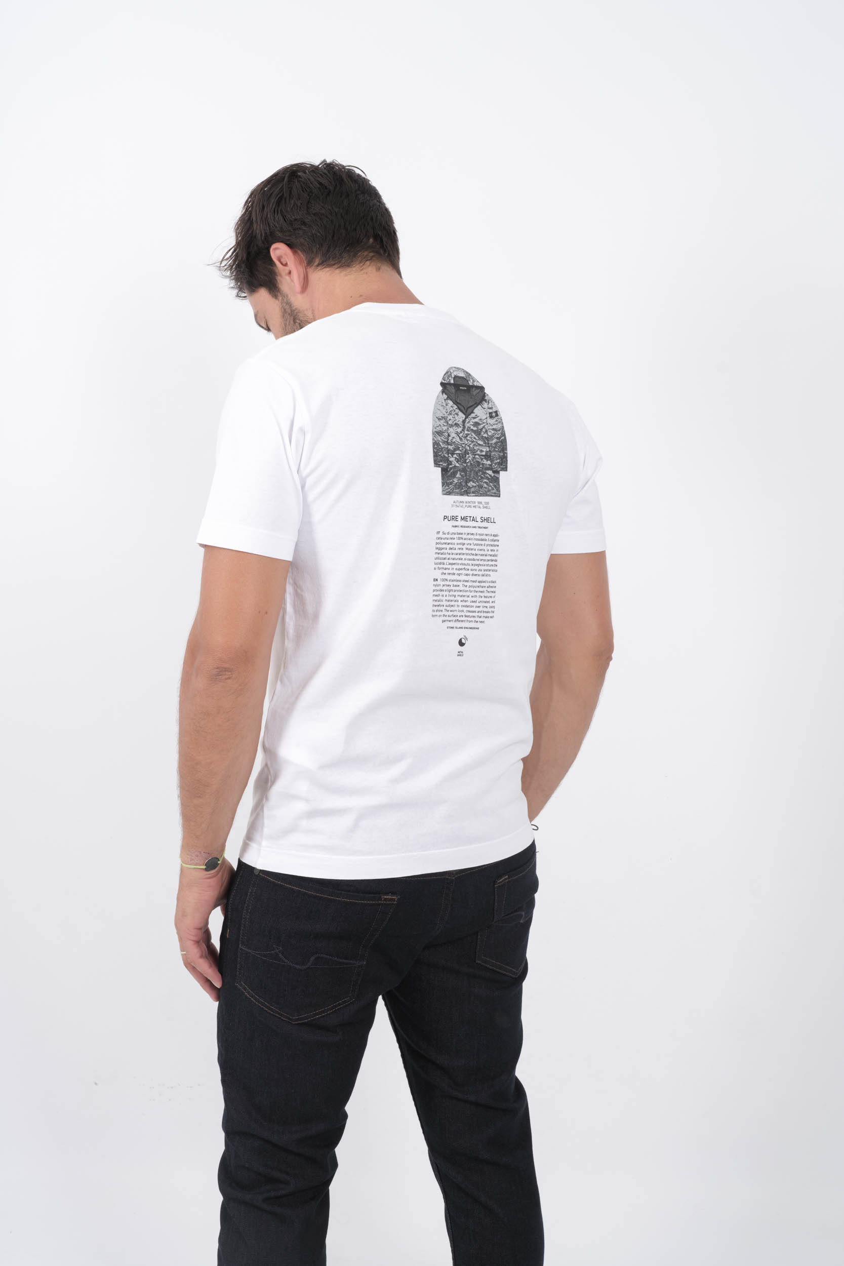 T-SHIRT STONE ISLAND BLANC ARCHIVIO 81152NS91-V0001