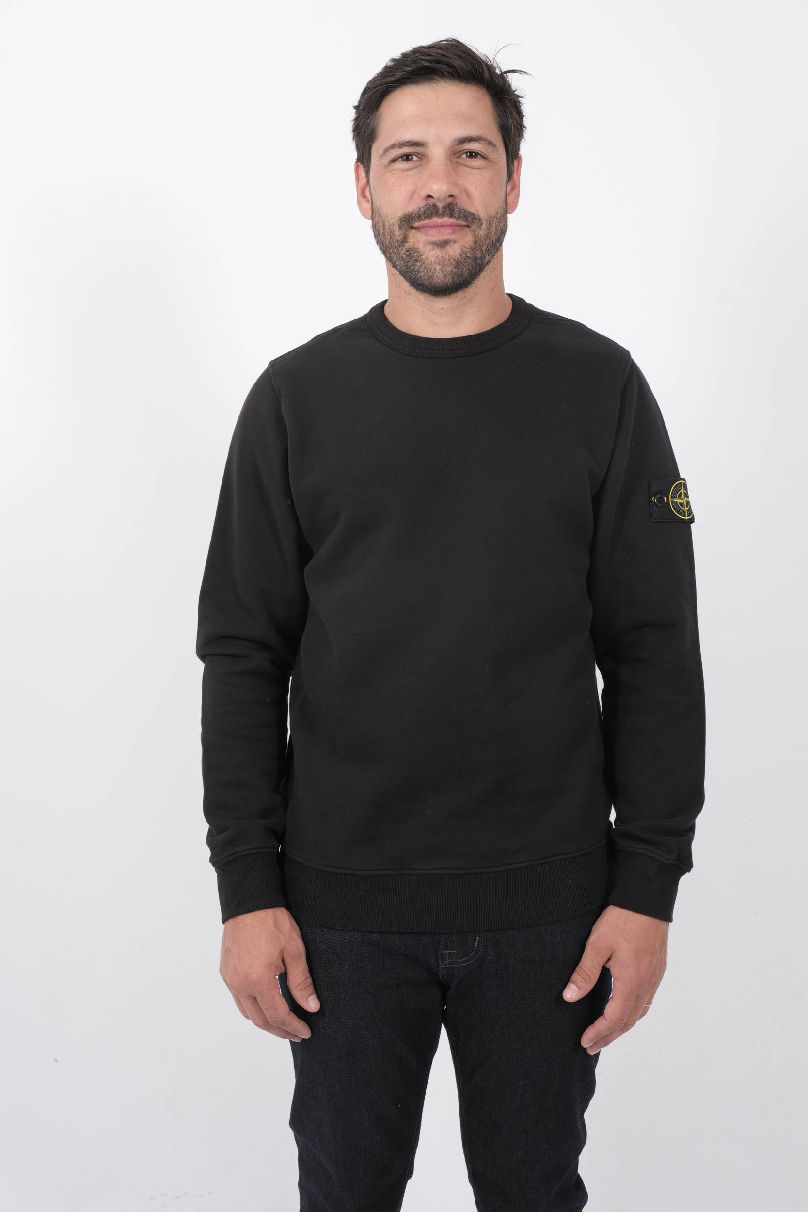 SWEAT STONE ISLAND NOIR 811562420-V0029