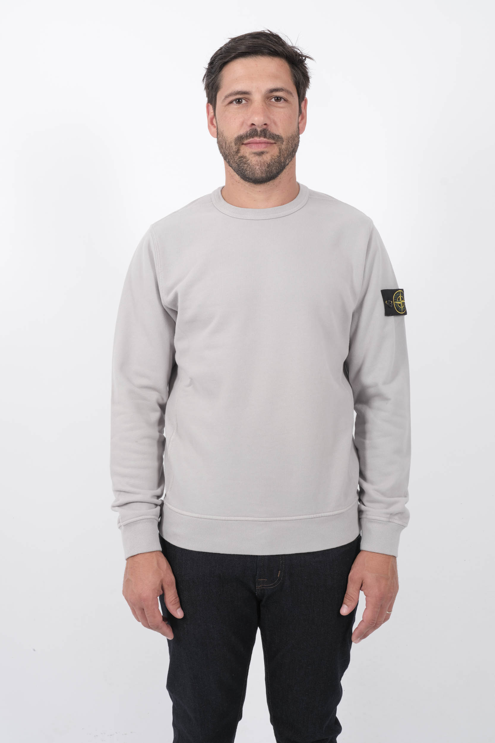 SWEAT STONE ISLAND GRIS 811562420-V0060