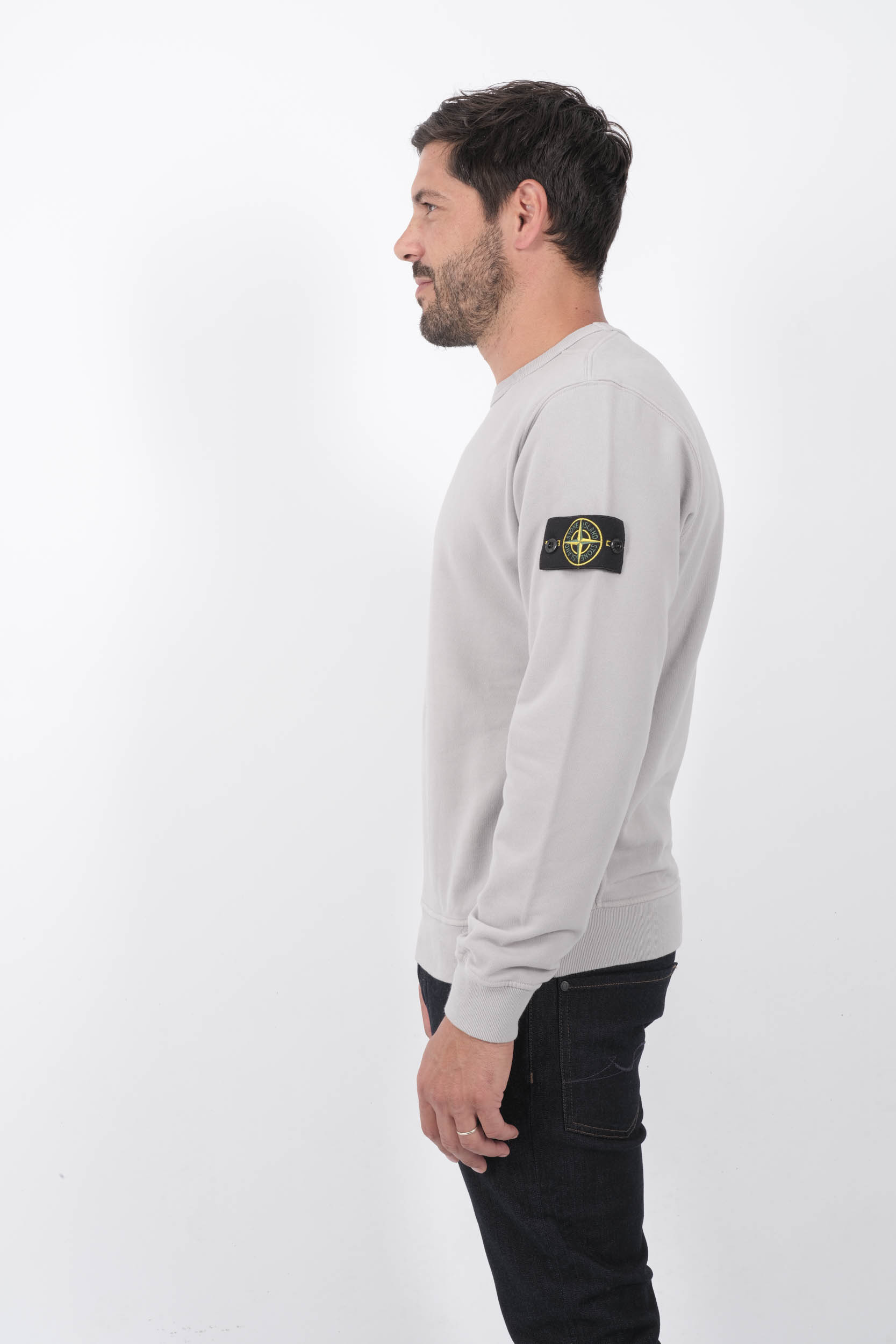 SWEAT STONE ISLAND GRIS 811562420-V0060