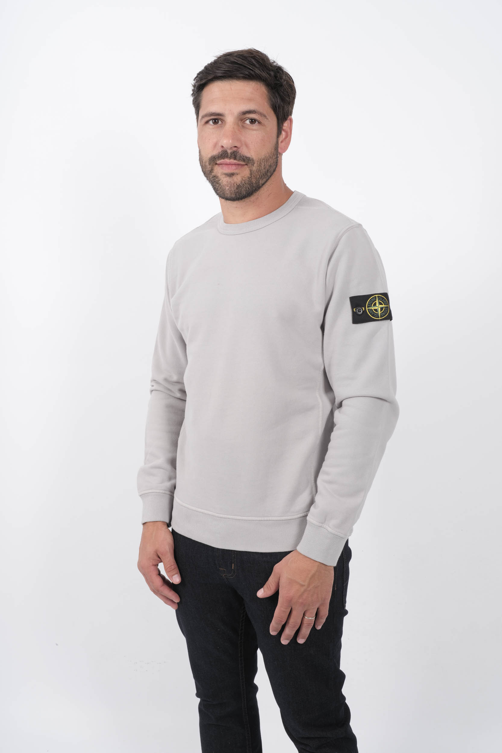 SWEAT STONE ISLAND GRIS 811562420 V0060