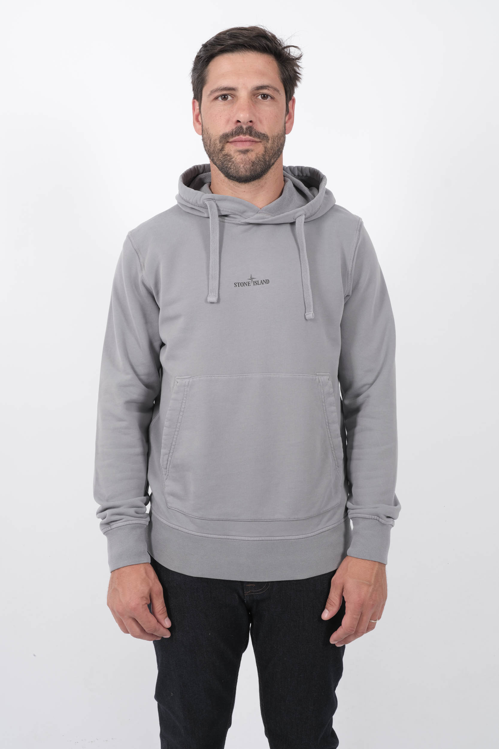  Image du produit SWEAT A CAPUCHE STONE ISLAND GRIS LOGO RELIEF 811566283-V0066 - 3