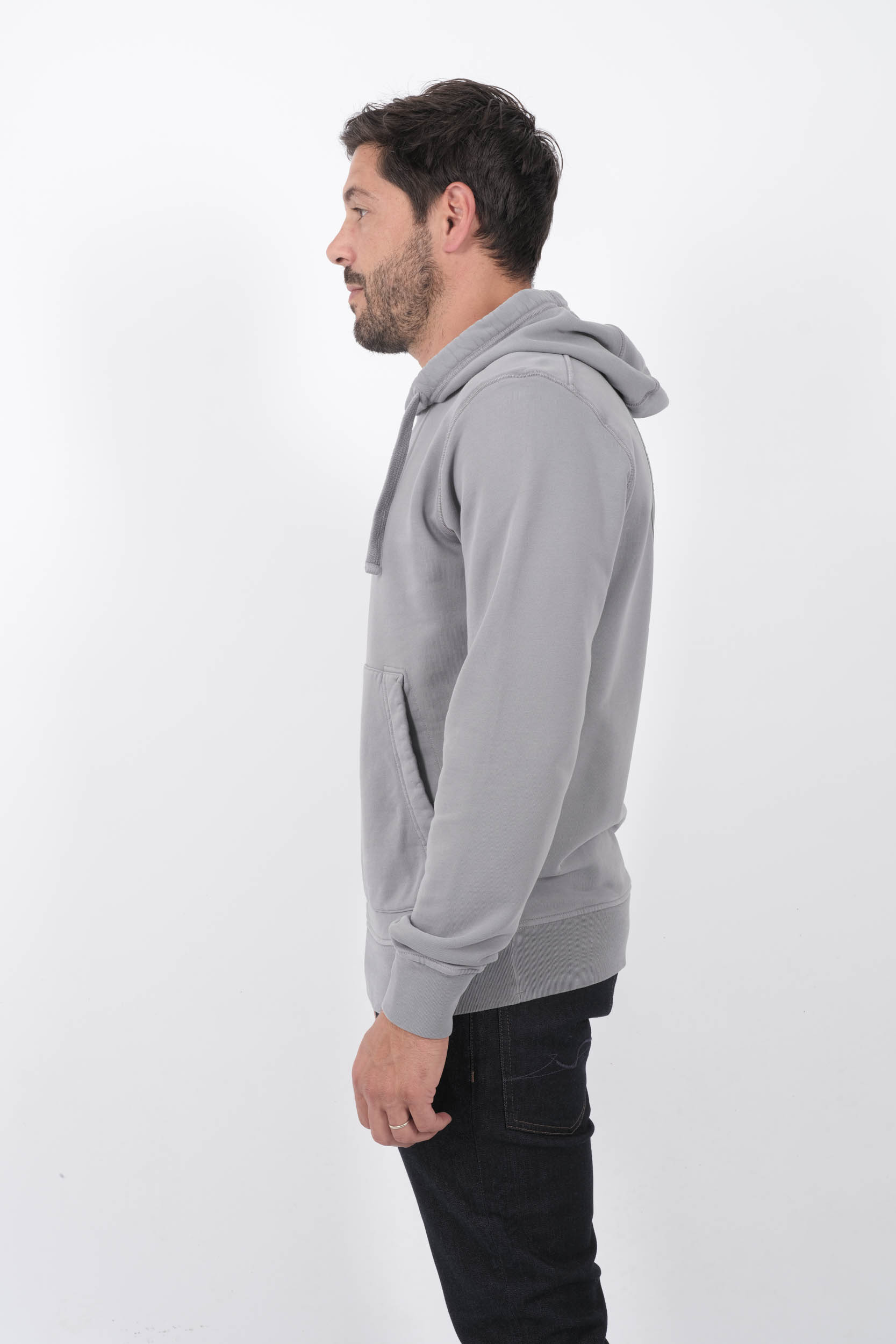  Image du produit SWEAT A CAPUCHE STONE ISLAND GRIS LOGO RELIEF 811566283-V0066 - 4