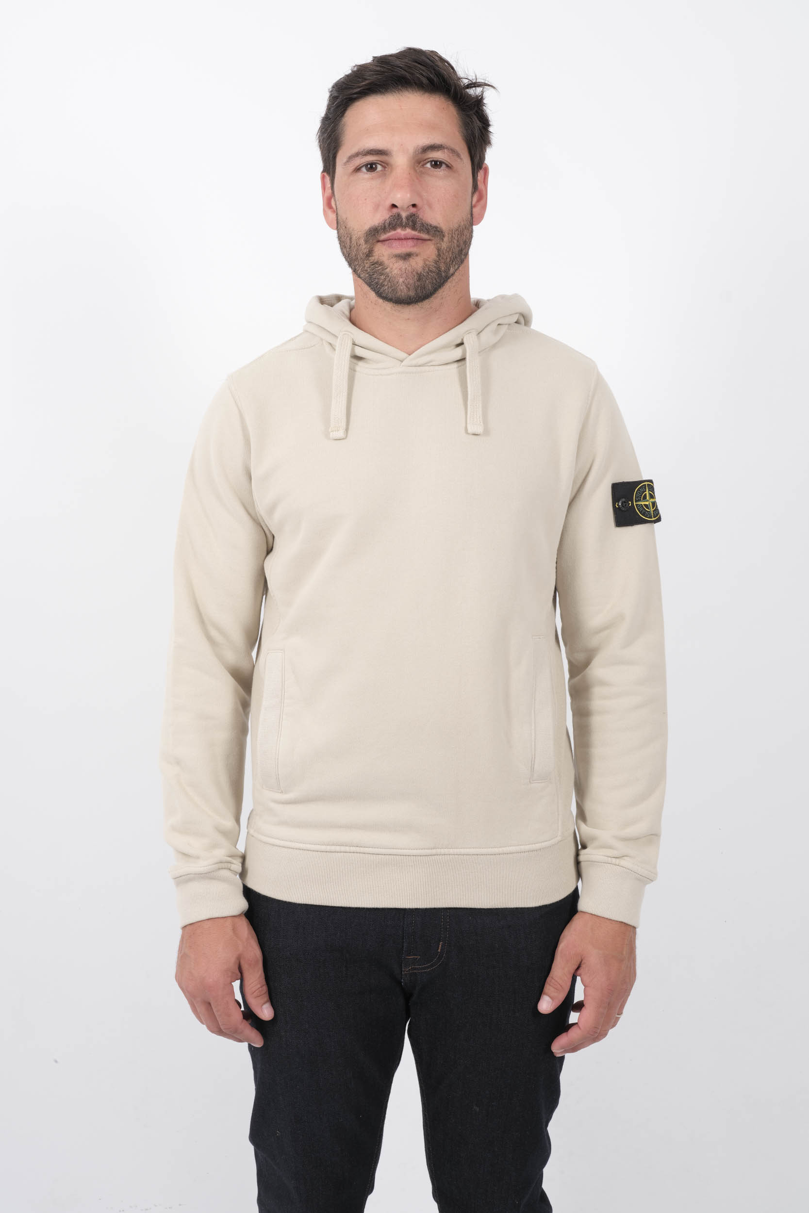 SWEAT A CAPUCHE STONE ISLAND BEIGE 811560820-V0097