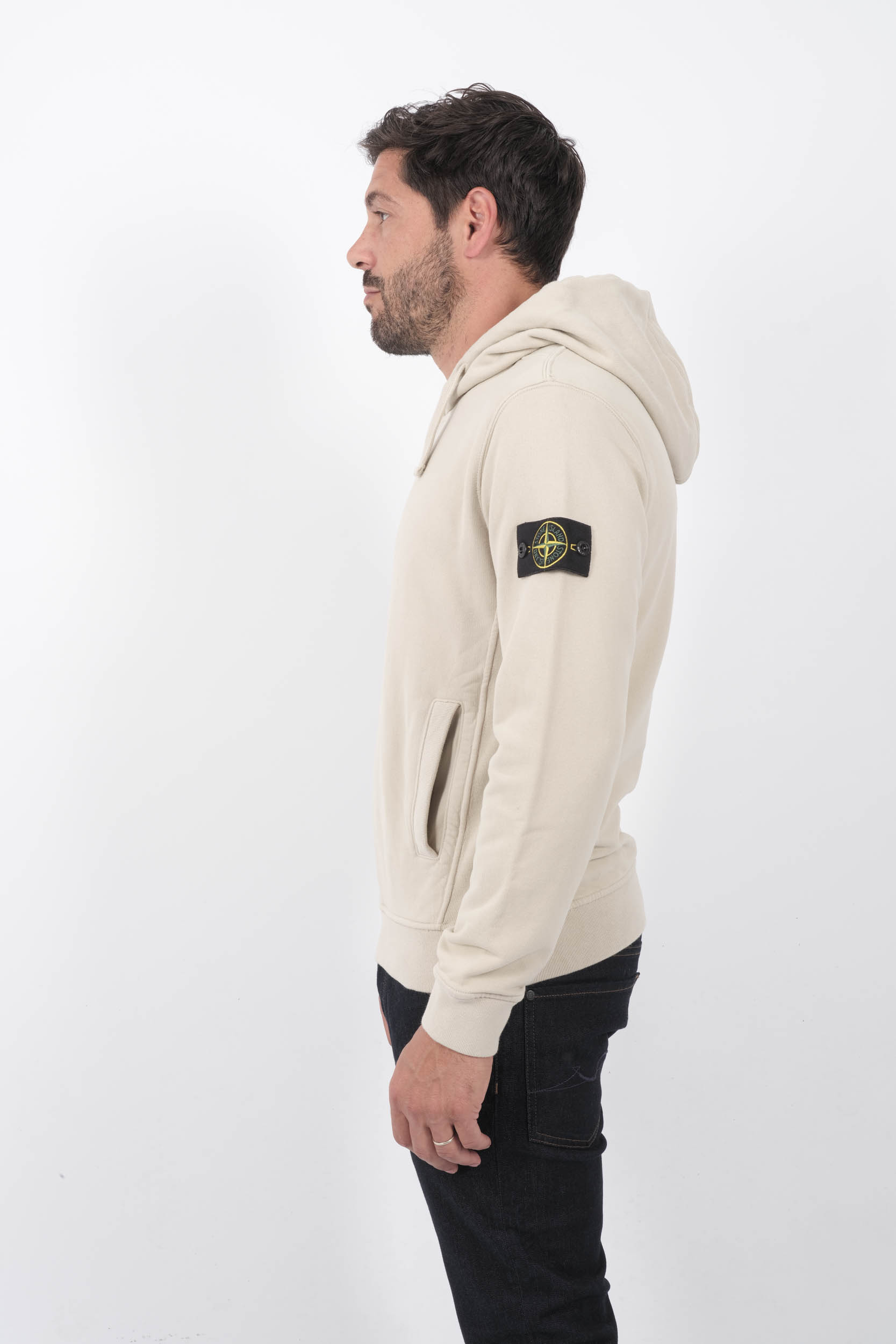 SWEAT A CAPUCHE STONE ISLAND BEIGE 811560820-V0097