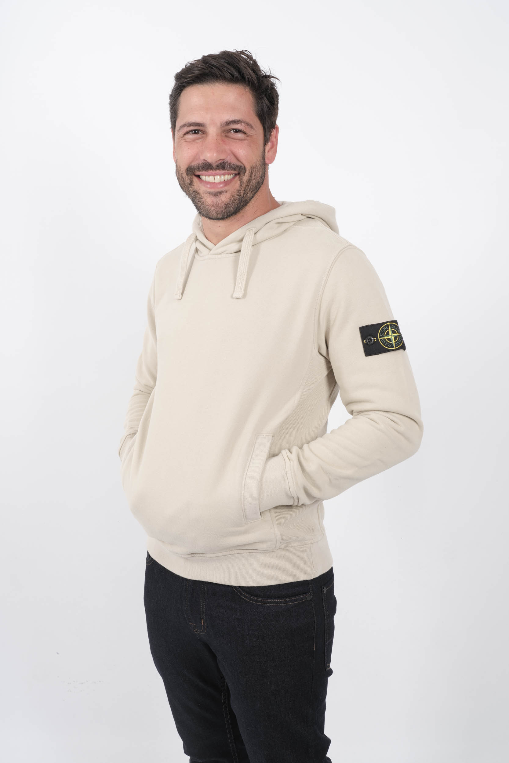 SWEAT A CAPUCHE STONE ISLAND BEIGE 811560820-V0097