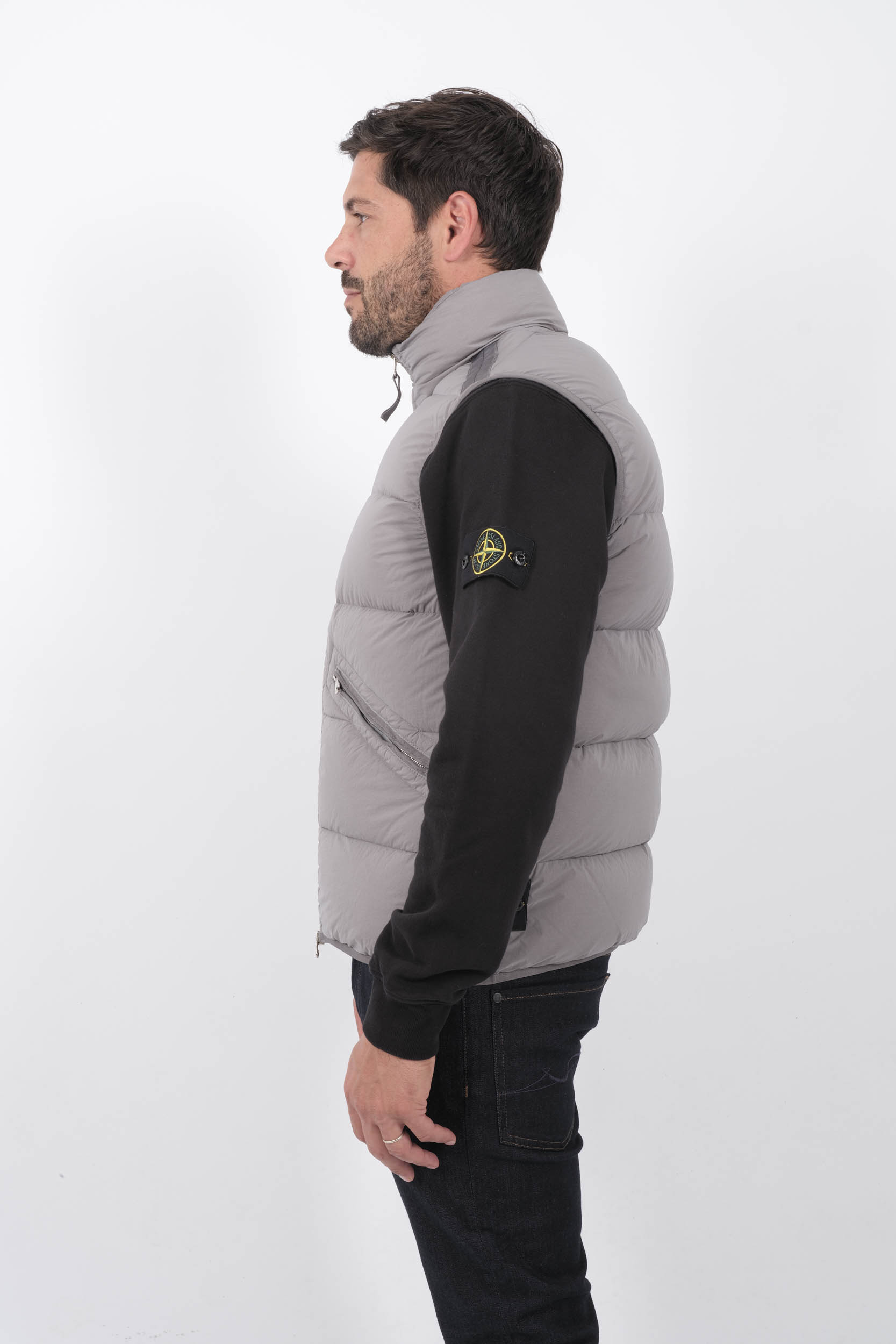  Image du produit DOUDOUNE SANS MANCHES STONE ISLAND GRISE 8115G0828-V0066 - 4