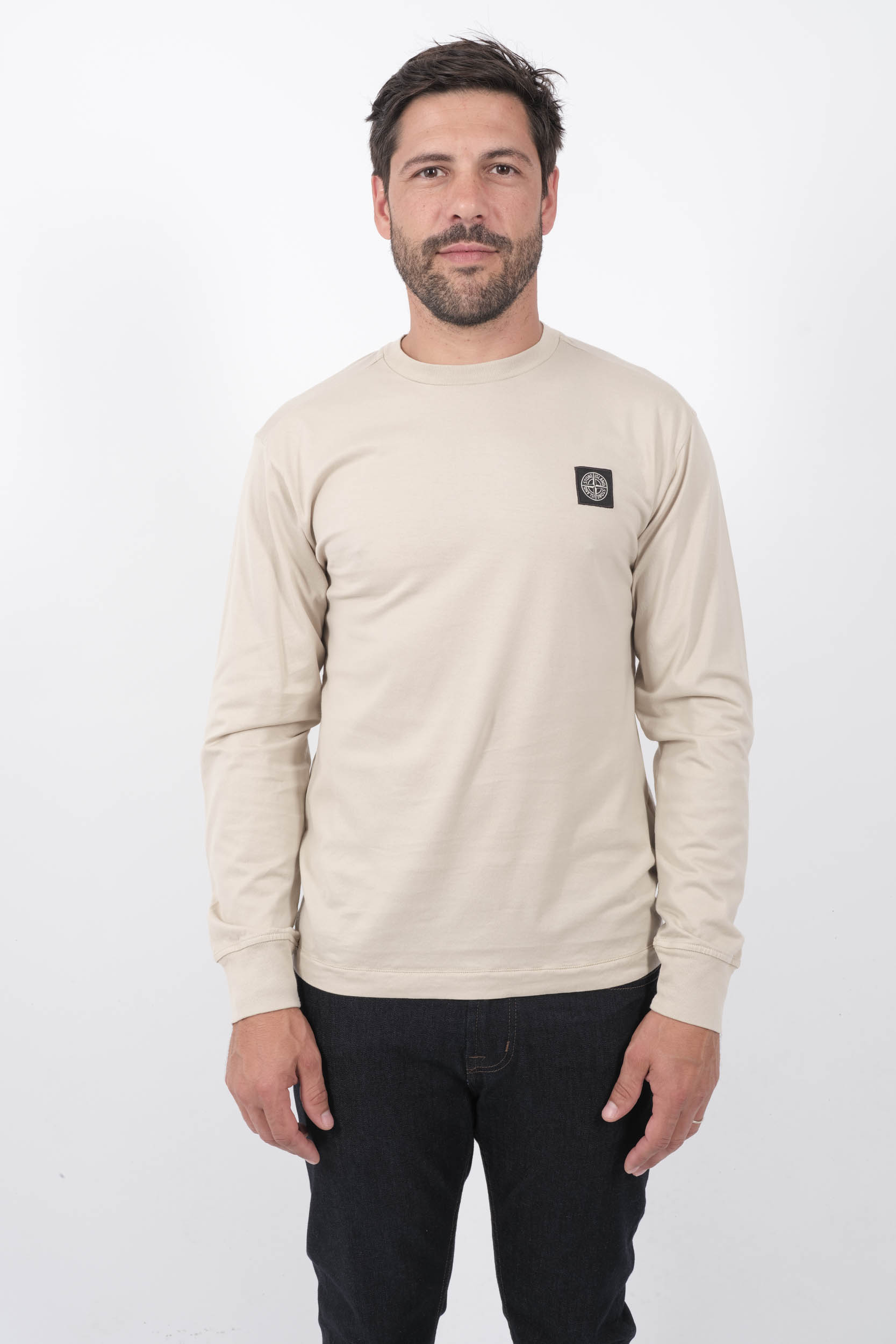  Image du produit T-SHIRT STONE ISLAND ECRU MANCHES LONGUES 811522713-V0097 - 3