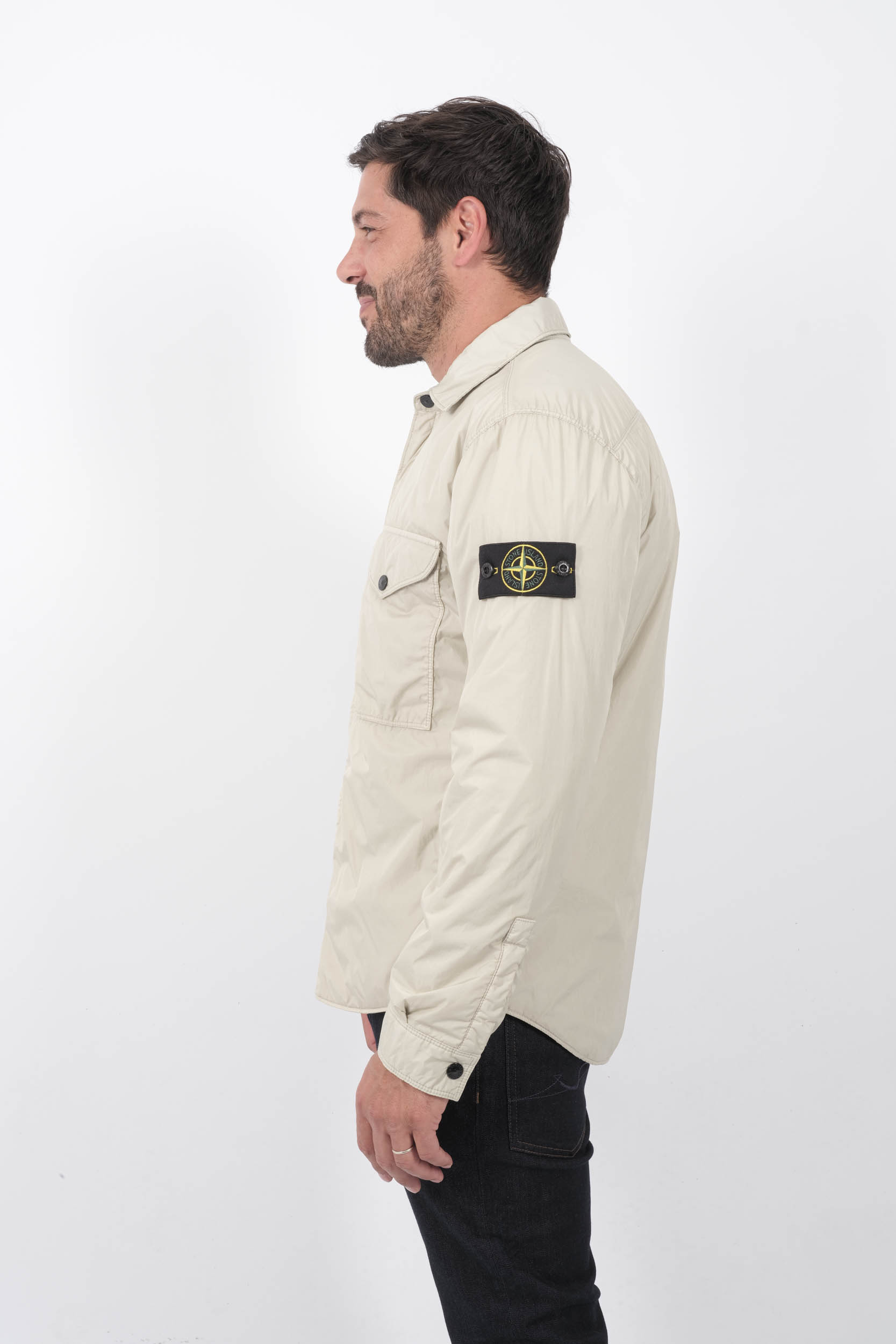 BLOUSON SURECHEMISE STONE ISLAND NYLON BEIGE 8115Q0123-V0097