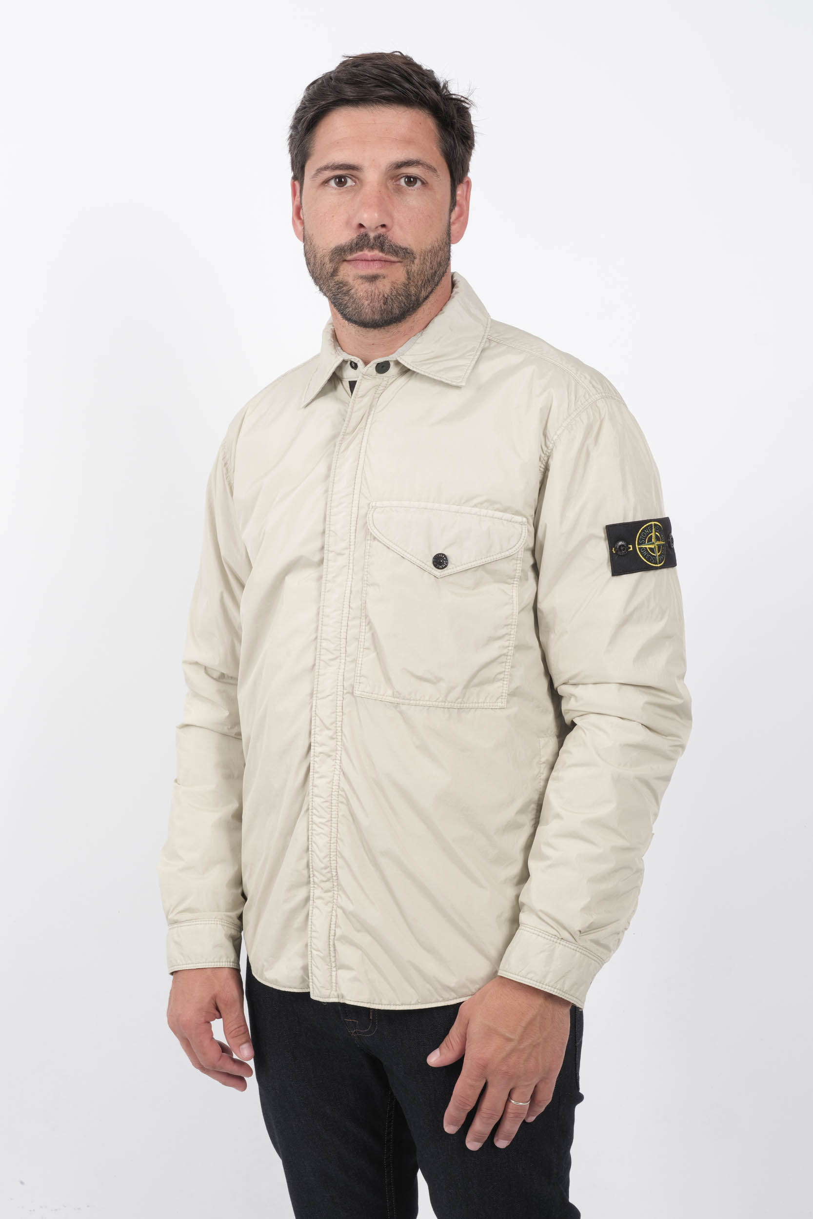 BLOUSON SURECHEMISE STONE ISLAND NYLON BEIGE 8115Q0123-V0097