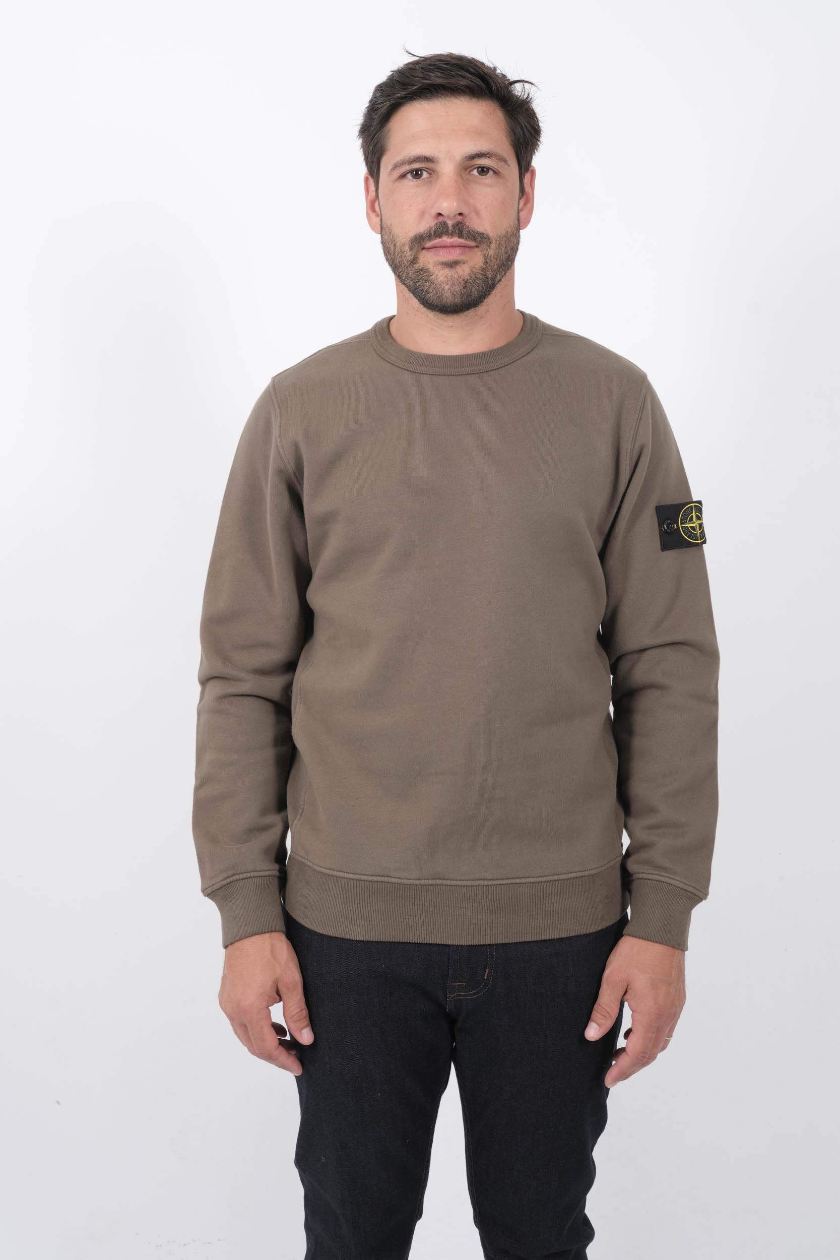 SWEAT STONE ISLAND MARRON 811562420-V0075