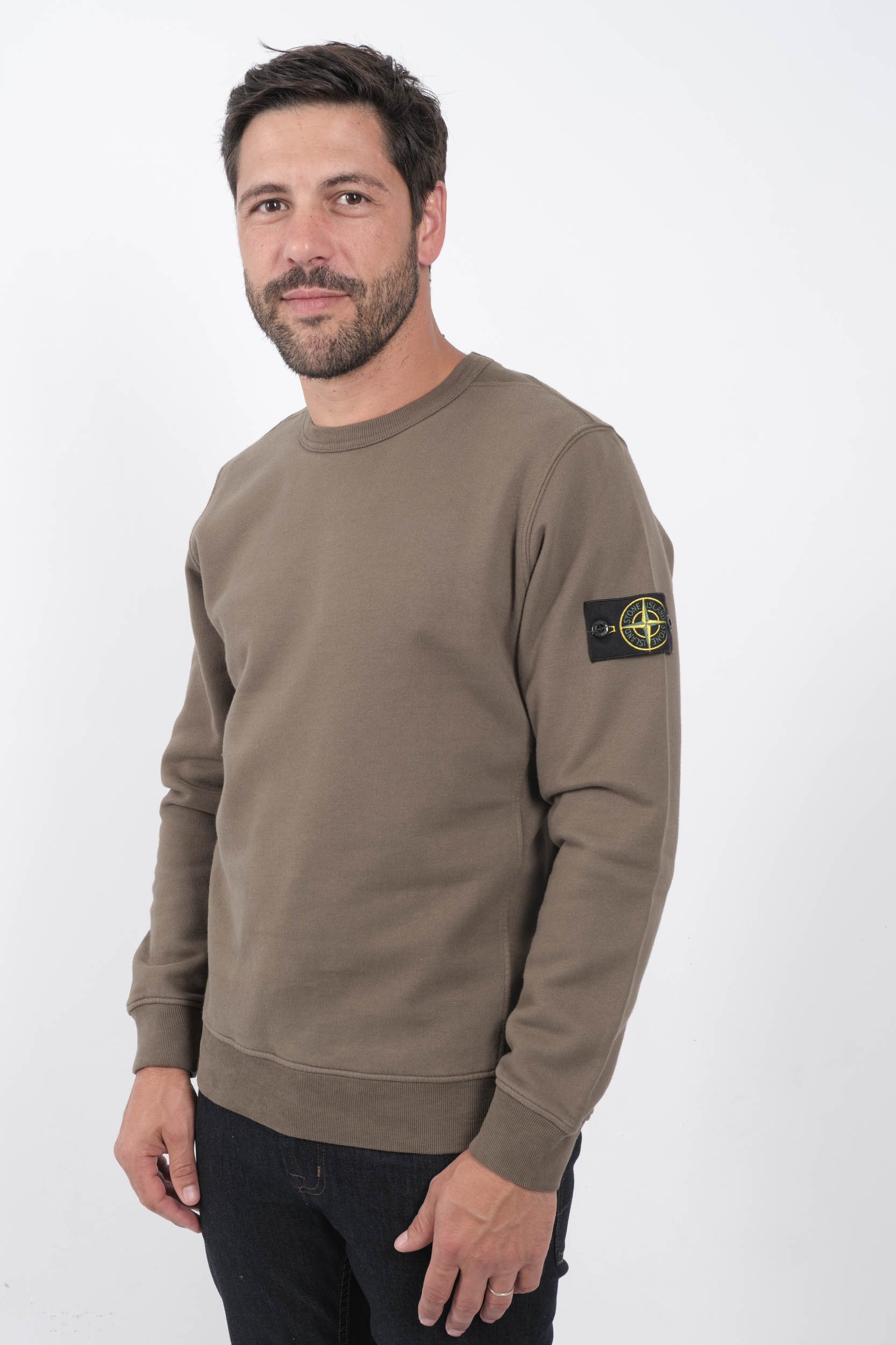 SWEAT STONE ISLAND MARRON 811562420-V0075