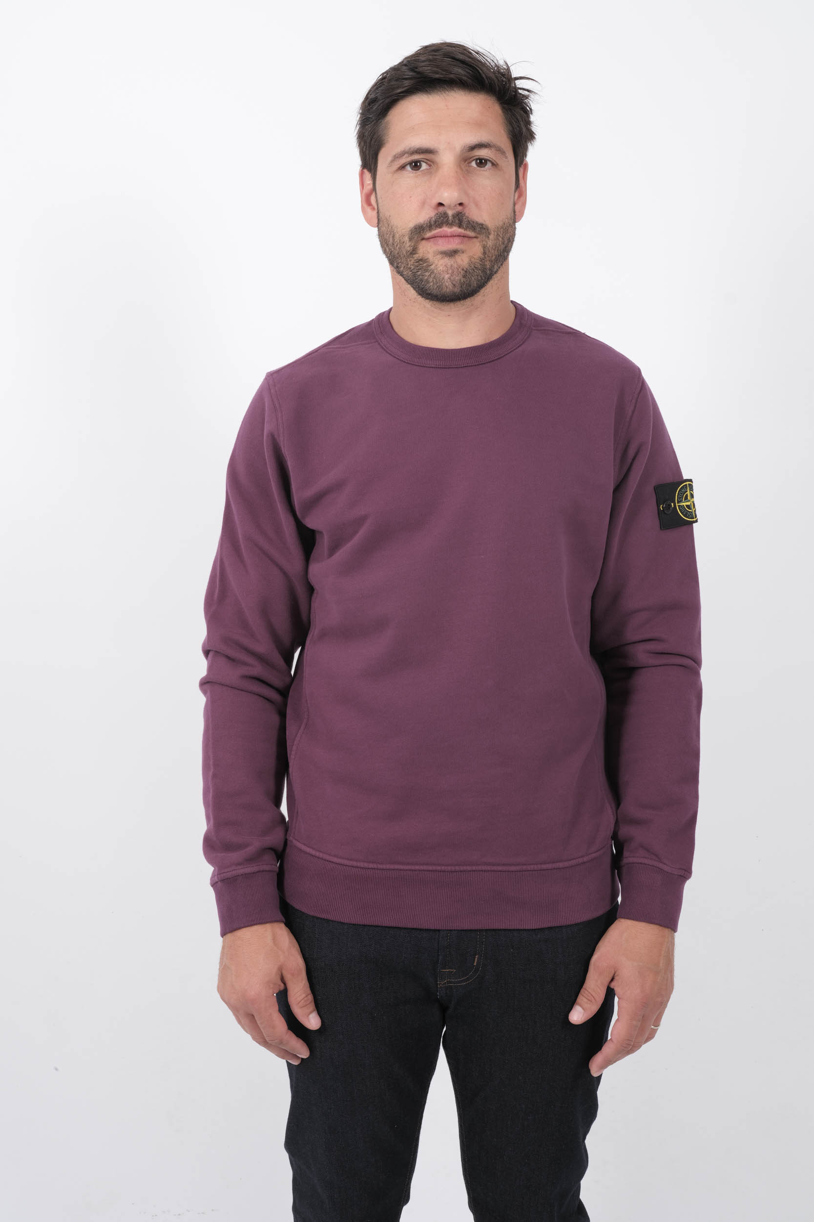 SWEAT STONE ISLAND PRUNE 811562420-V0011