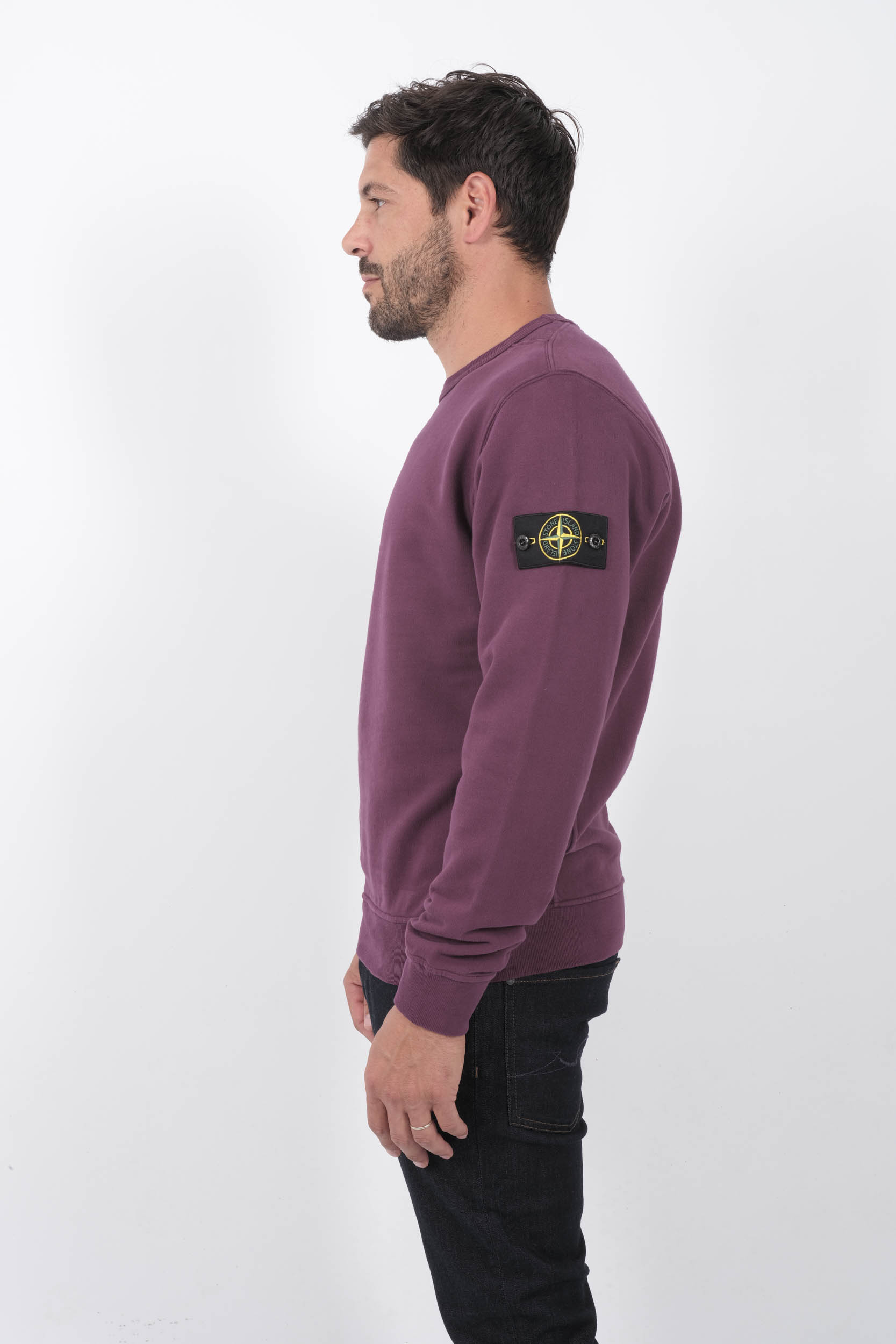 SWEAT STONE ISLAND PRUNE 811562420-V0011