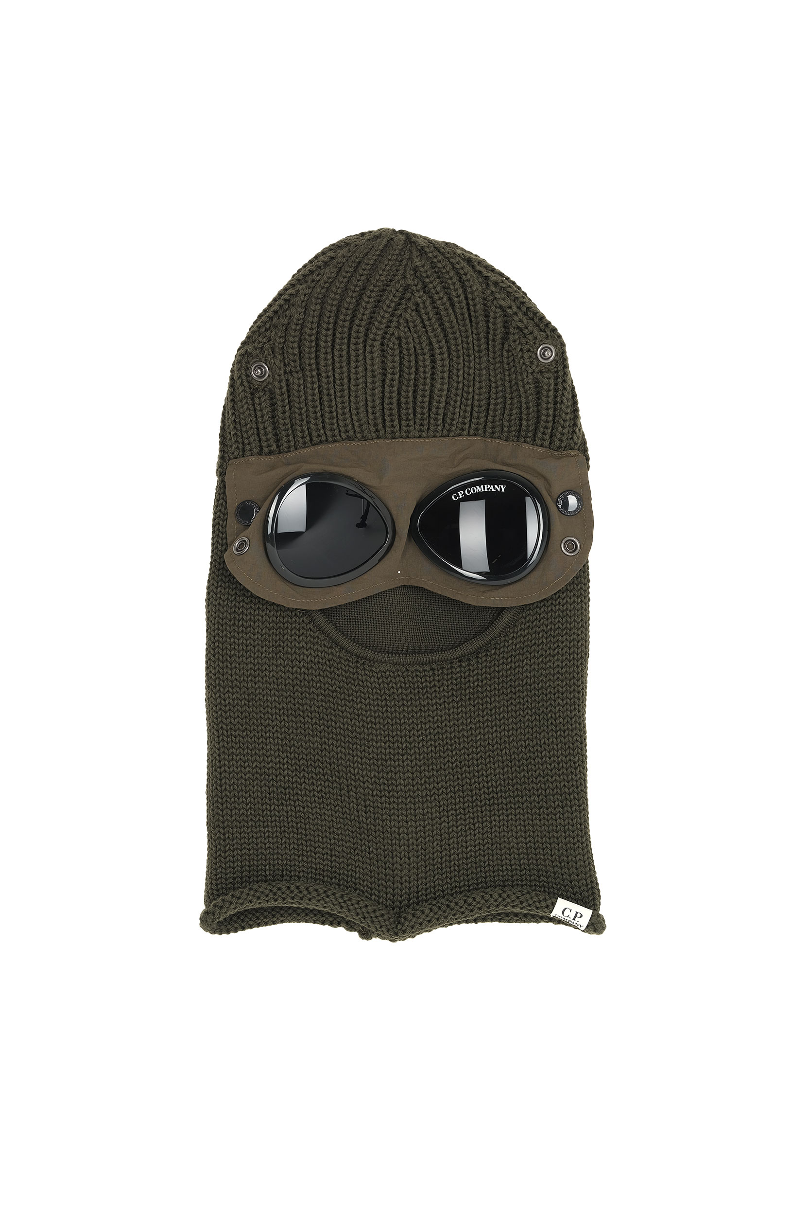  Image du produit CAGOULE C.P COMPANY EN LAINE MERINOS LUNETTES KAKI C301A-683 - 3