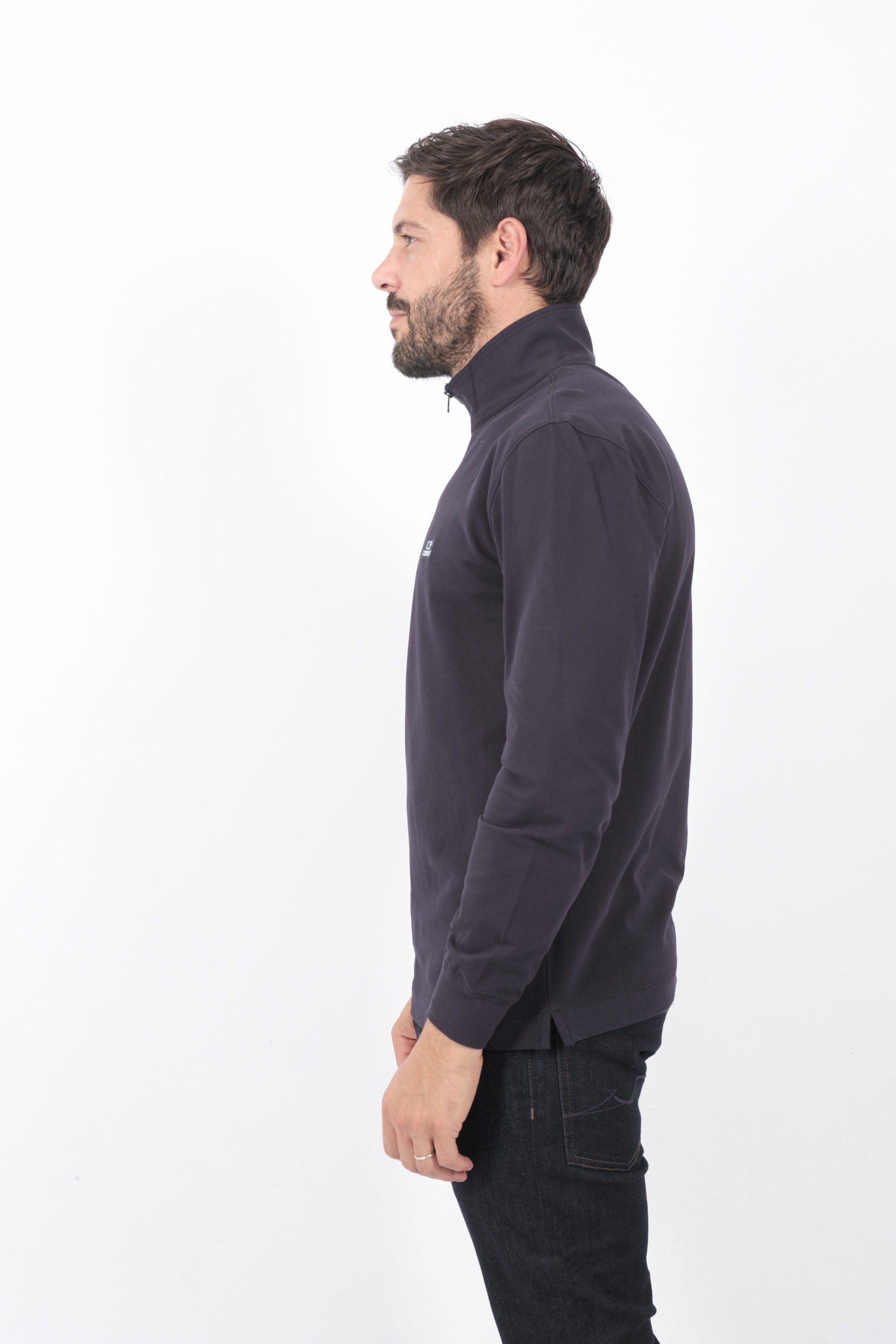  Image du produit POLO C.P COMPANY DEMI-ZIP MANCHES LONGUES MARINE L152A-888 - 4