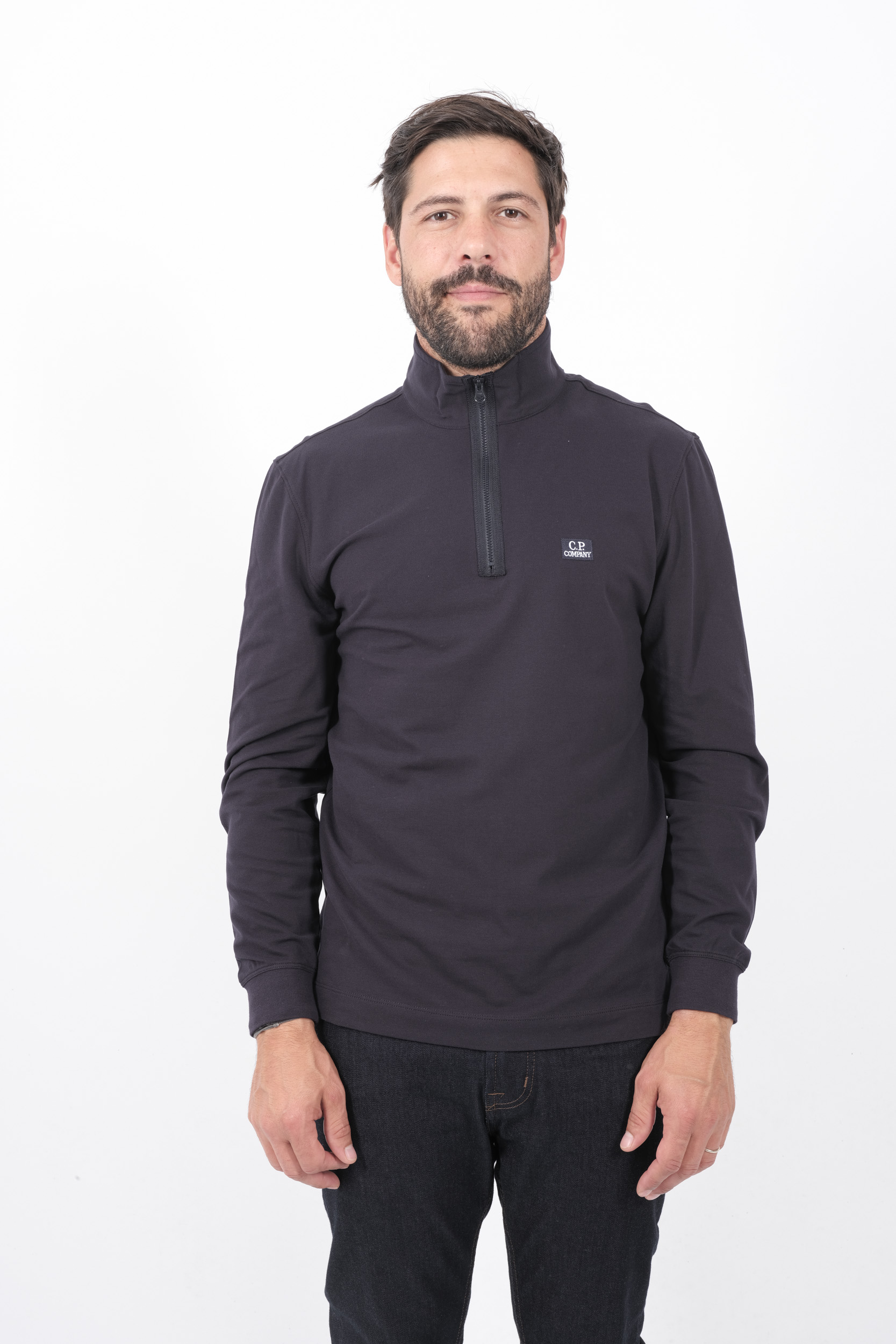  Image du produit POLO C.P COMPANY DEMI-ZIP MANCHES LONGUES MARINE L152A-888 - 3