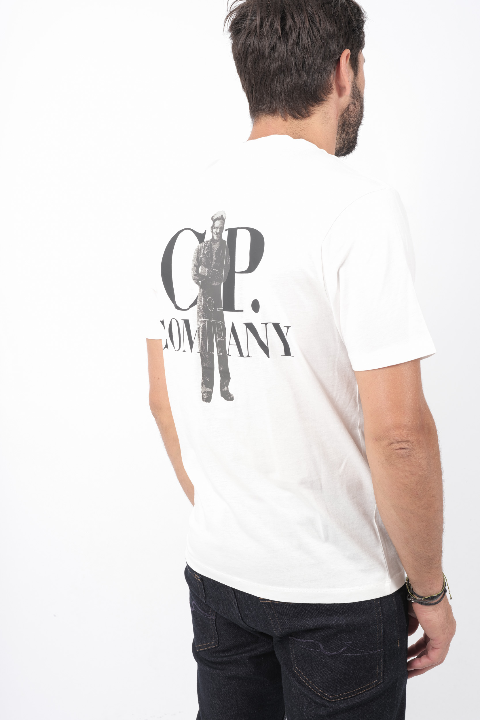  Image du produit TEE-SHIRT C.P COMPANY IMPRIME DOS BLANC S167A-103 - 2