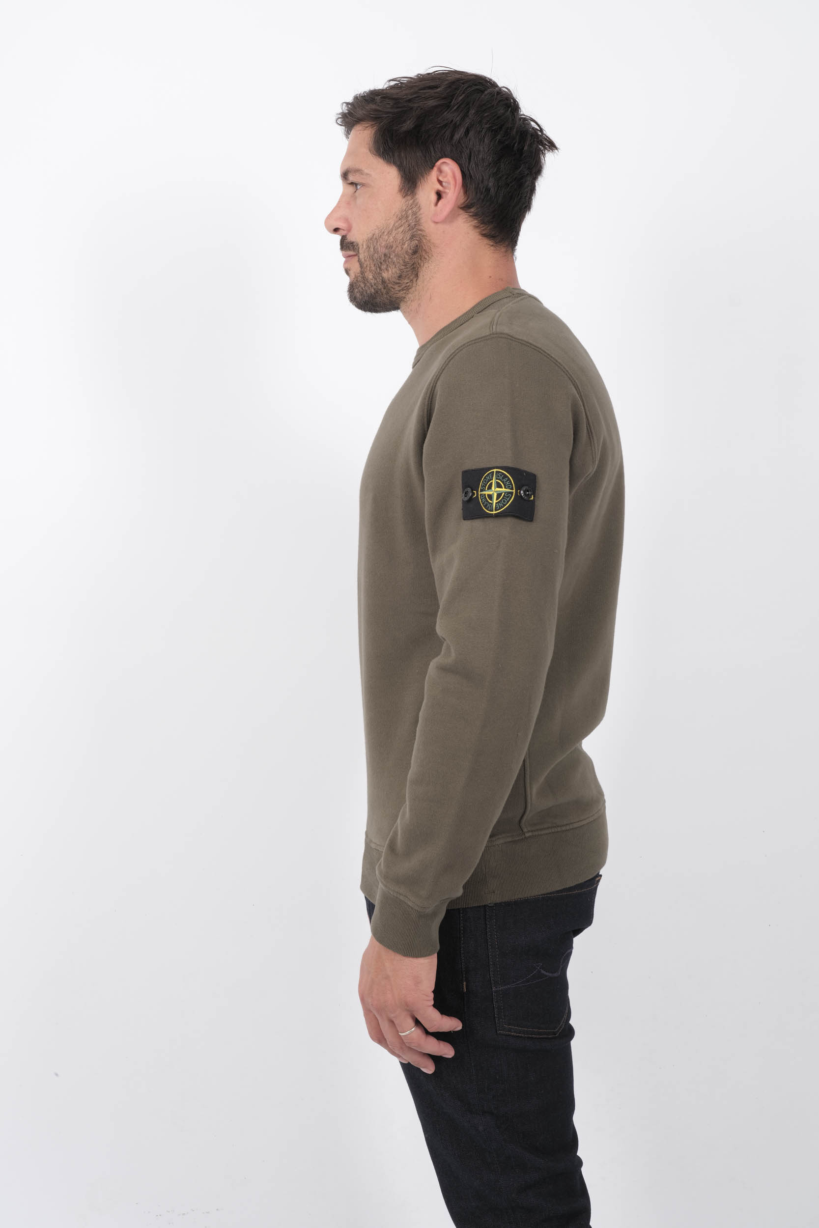 SWEAT STONE ISLAND KAKI 811562420-V0059