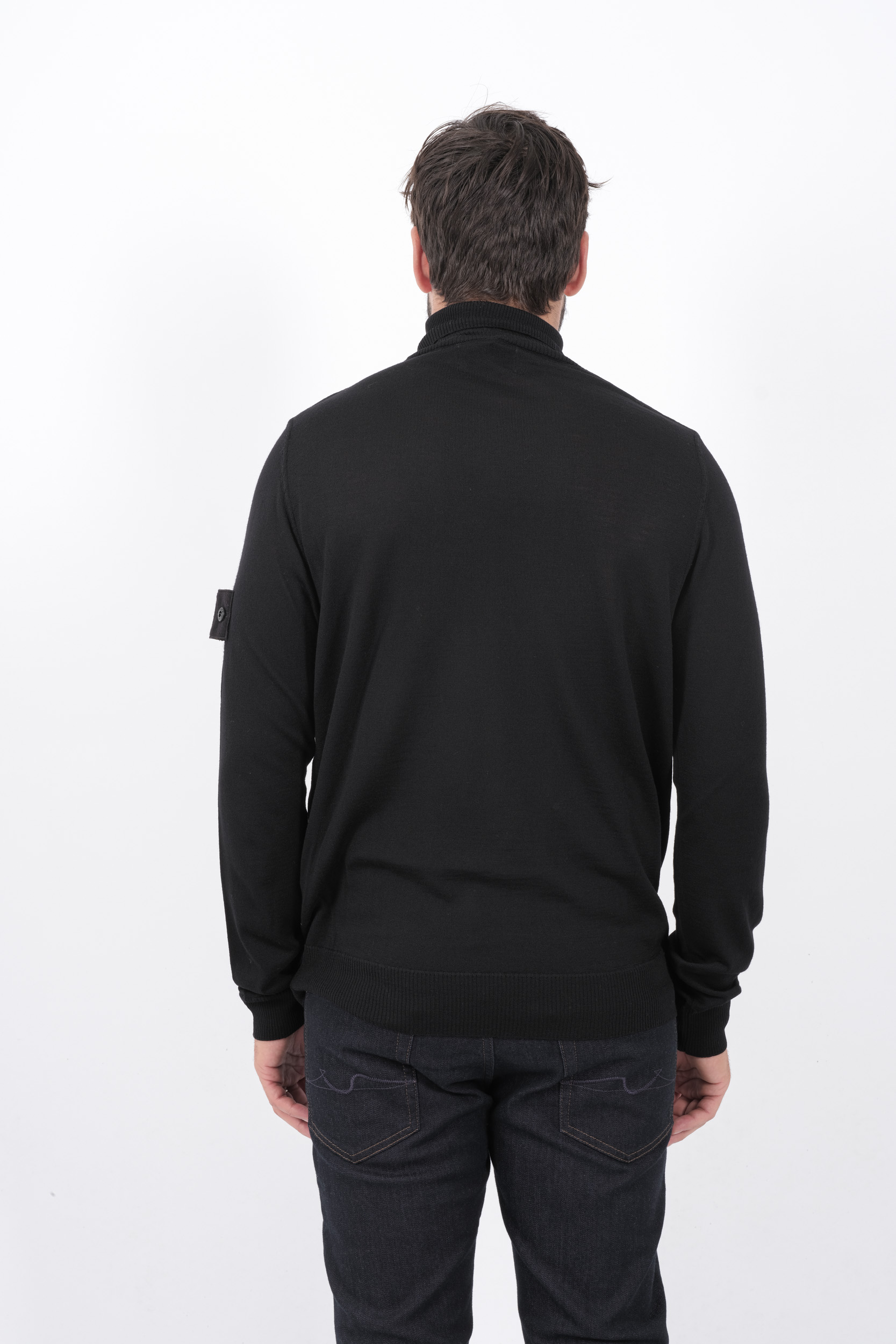 PULL STONE ISLAND COL ROULE NOIR 8115565FC-V0029