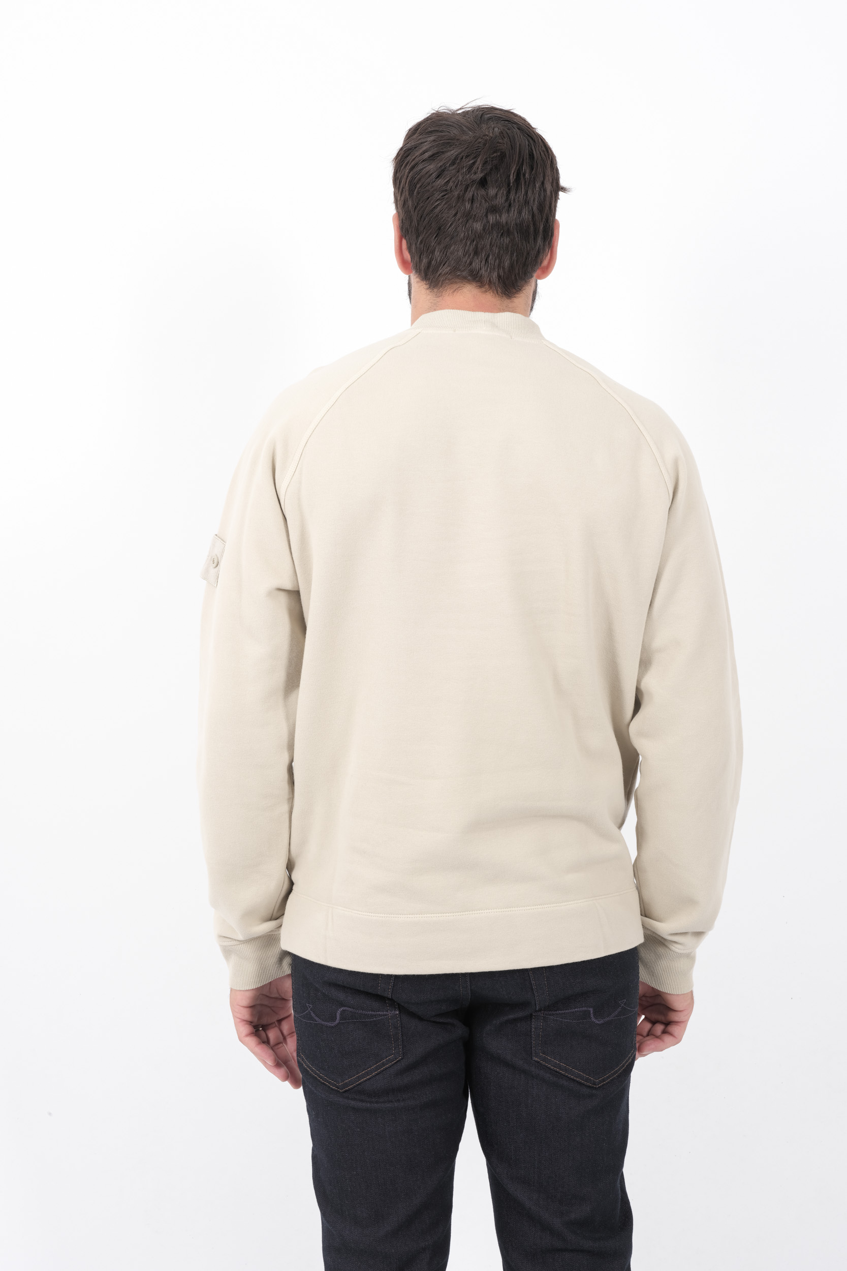 SWEAT STONE ISLAND BEIGE GHOST 8115629F7-V0090