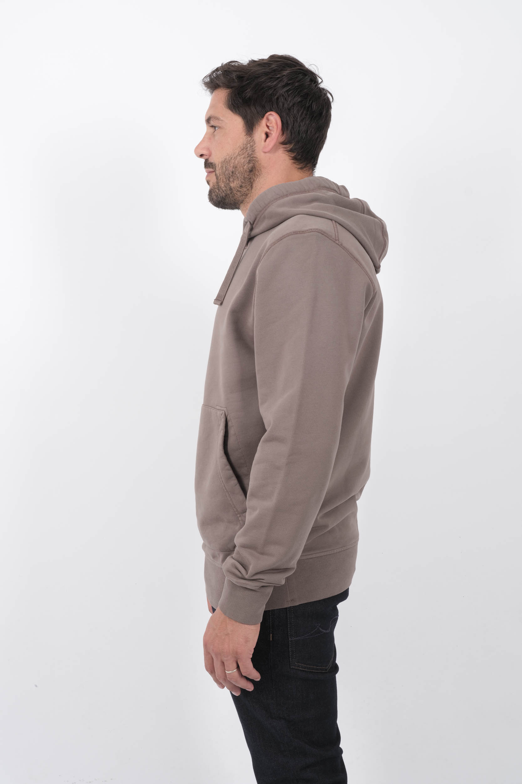  Image du produit SWEAT A CAPUCHE STONE ISLAND MARRON LOGO RELIEF 811566283-V0075 - 4