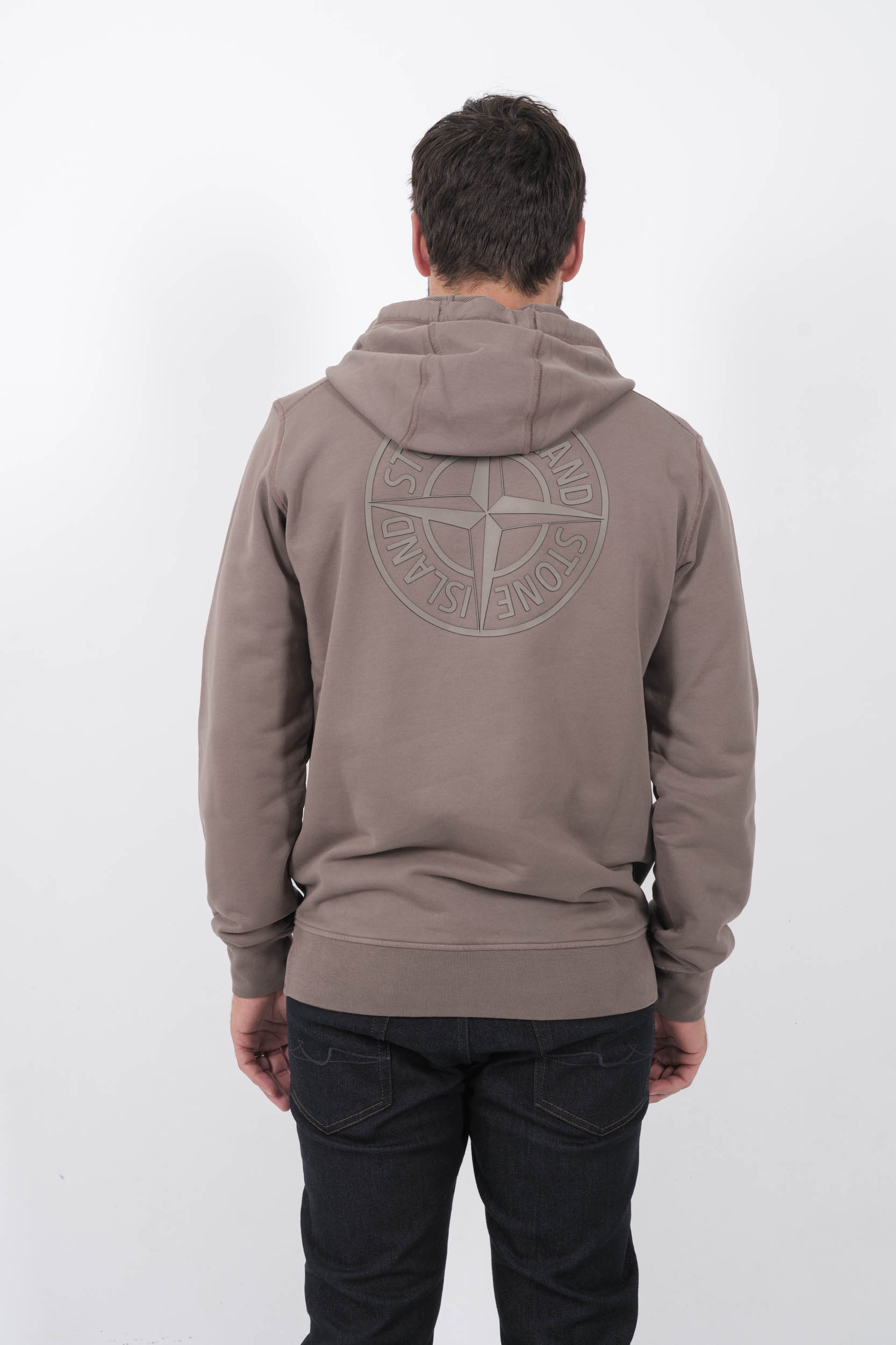  Image du produit SWEAT A CAPUCHE STONE ISLAND MARRON LOGO RELIEF 811566283-V0075 - 5