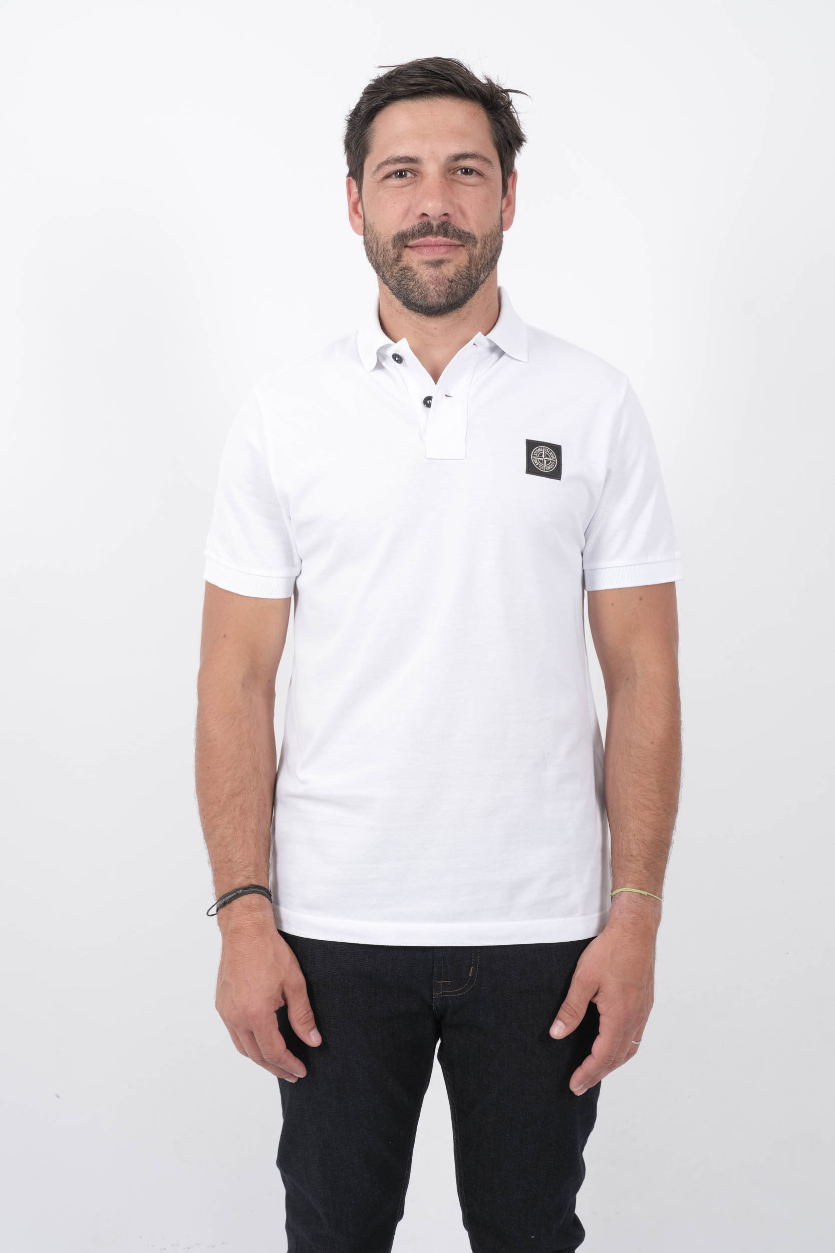 POLO STONE ISLAND BLANC 81152SC17-A0001