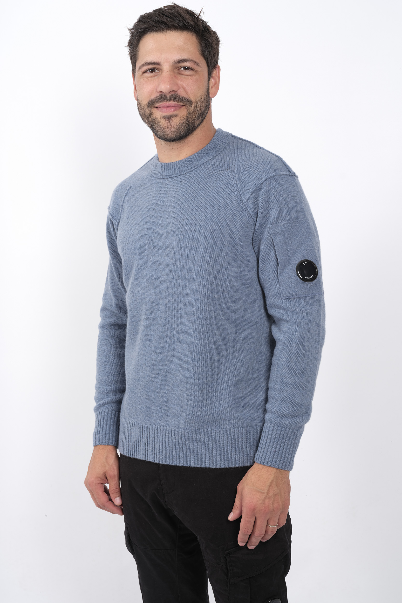  Image du produit PULL C.P COMPANY COL ROND BLEU N047A-851 - 2