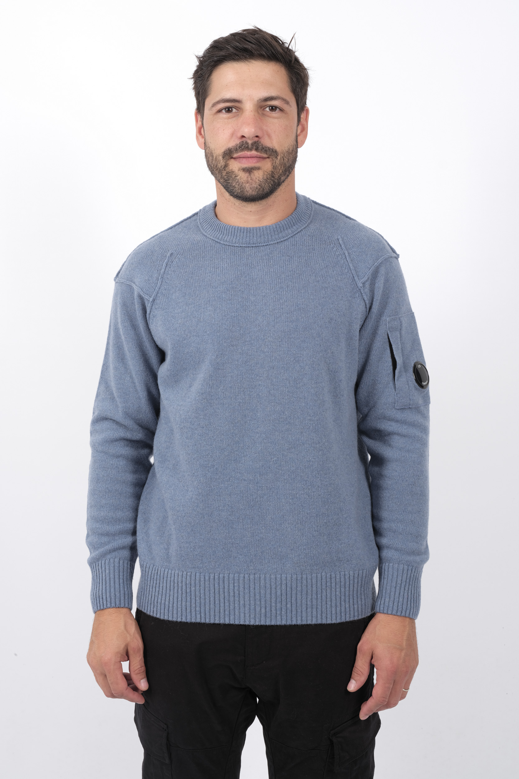  Image du produit PULL C.P COMPANY COL ROND BLEU N047A-851 - 3