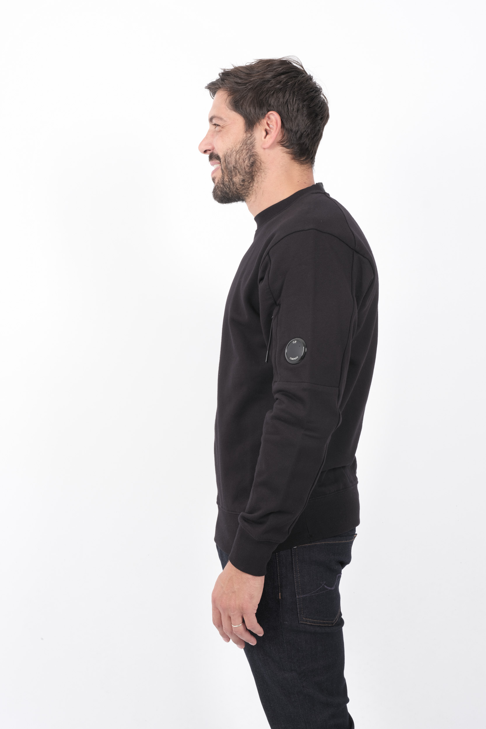  Image du produit SWEAT C.P COMPANY COL ROND NOIR S023A-999 - 4