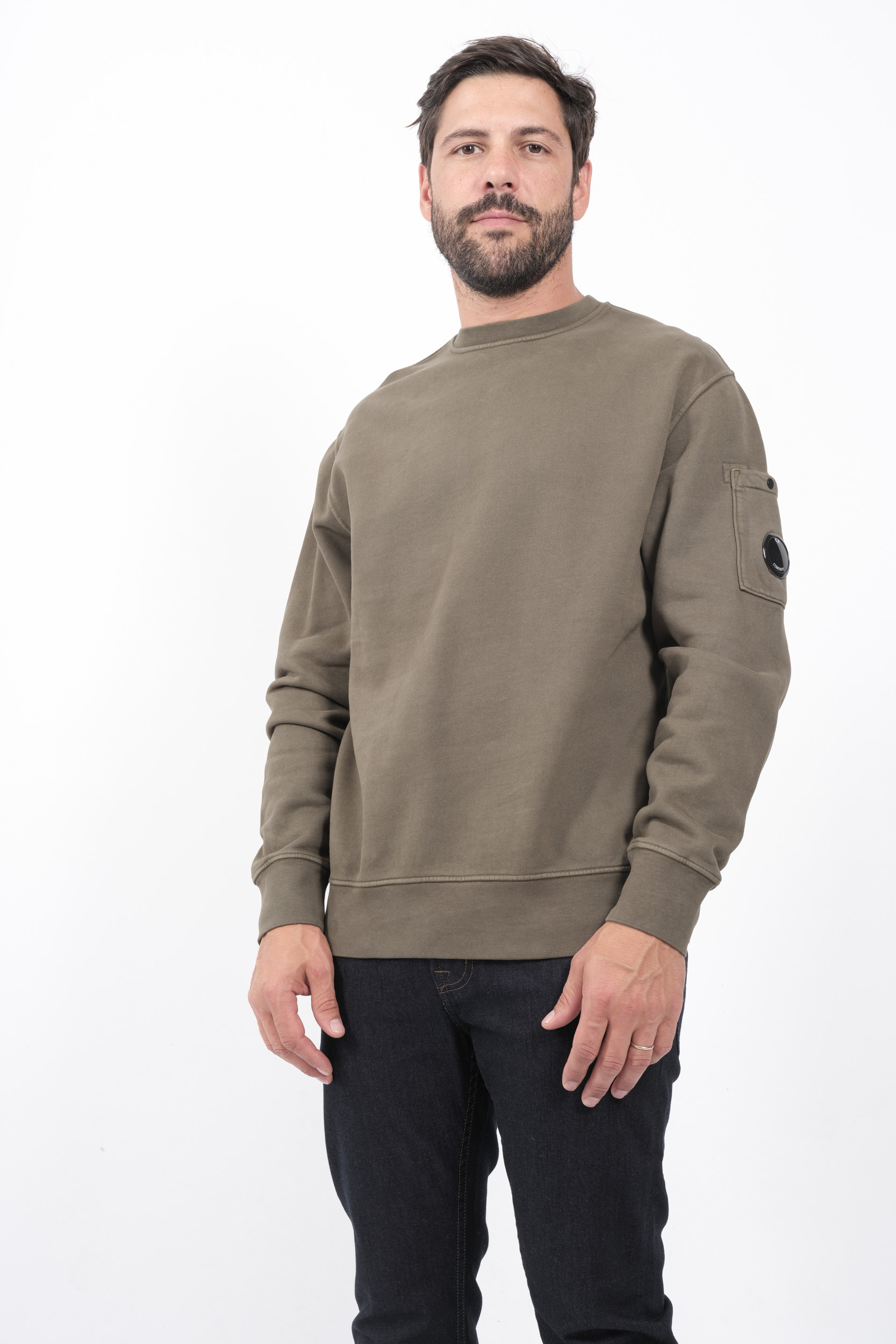  Image du produit SWEAT C.P COMPANY COL ROND KAKI S060A-674 - 2