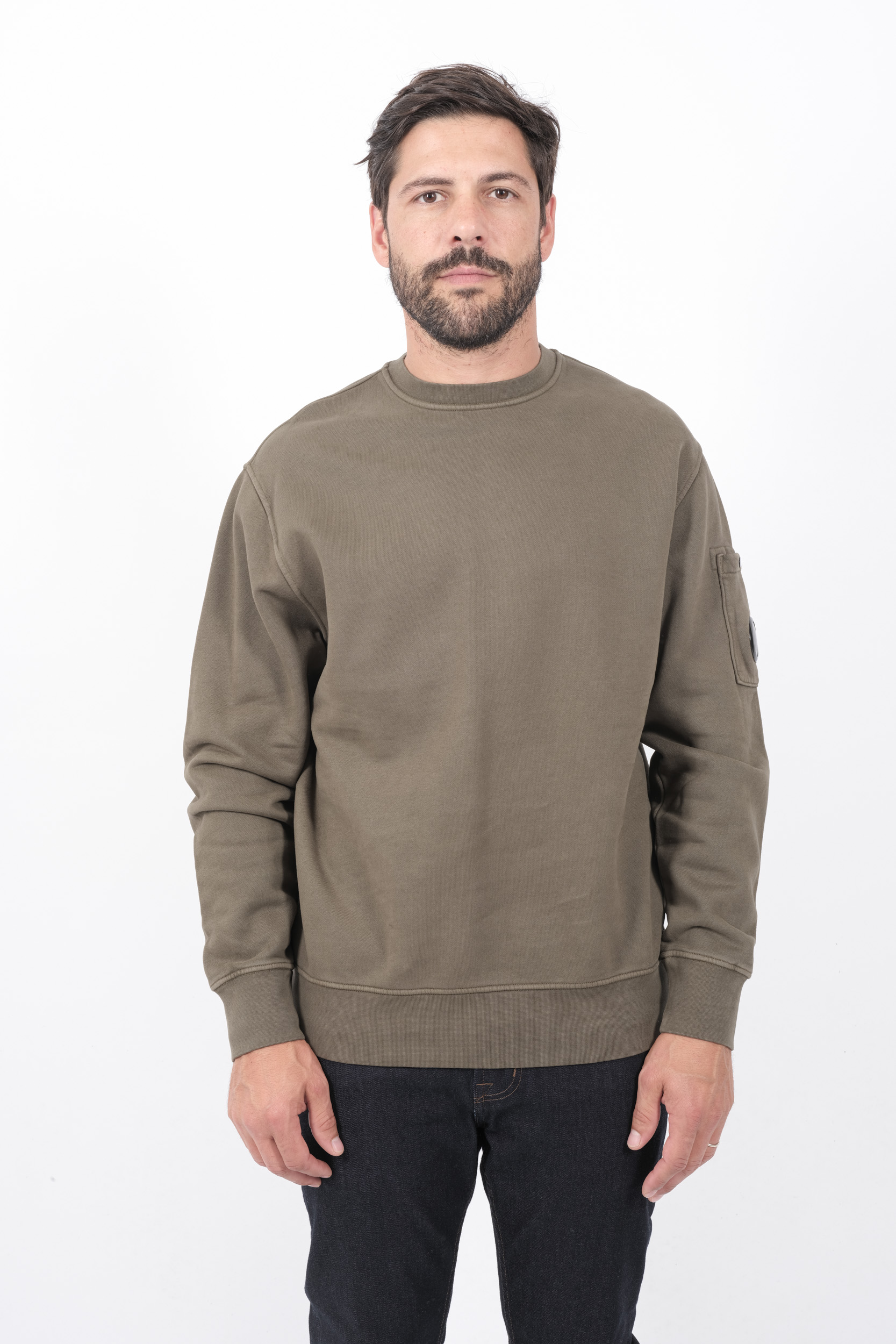  Image du produit SWEAT C.P COMPANY COL ROND KAKI S060A-674 - 3