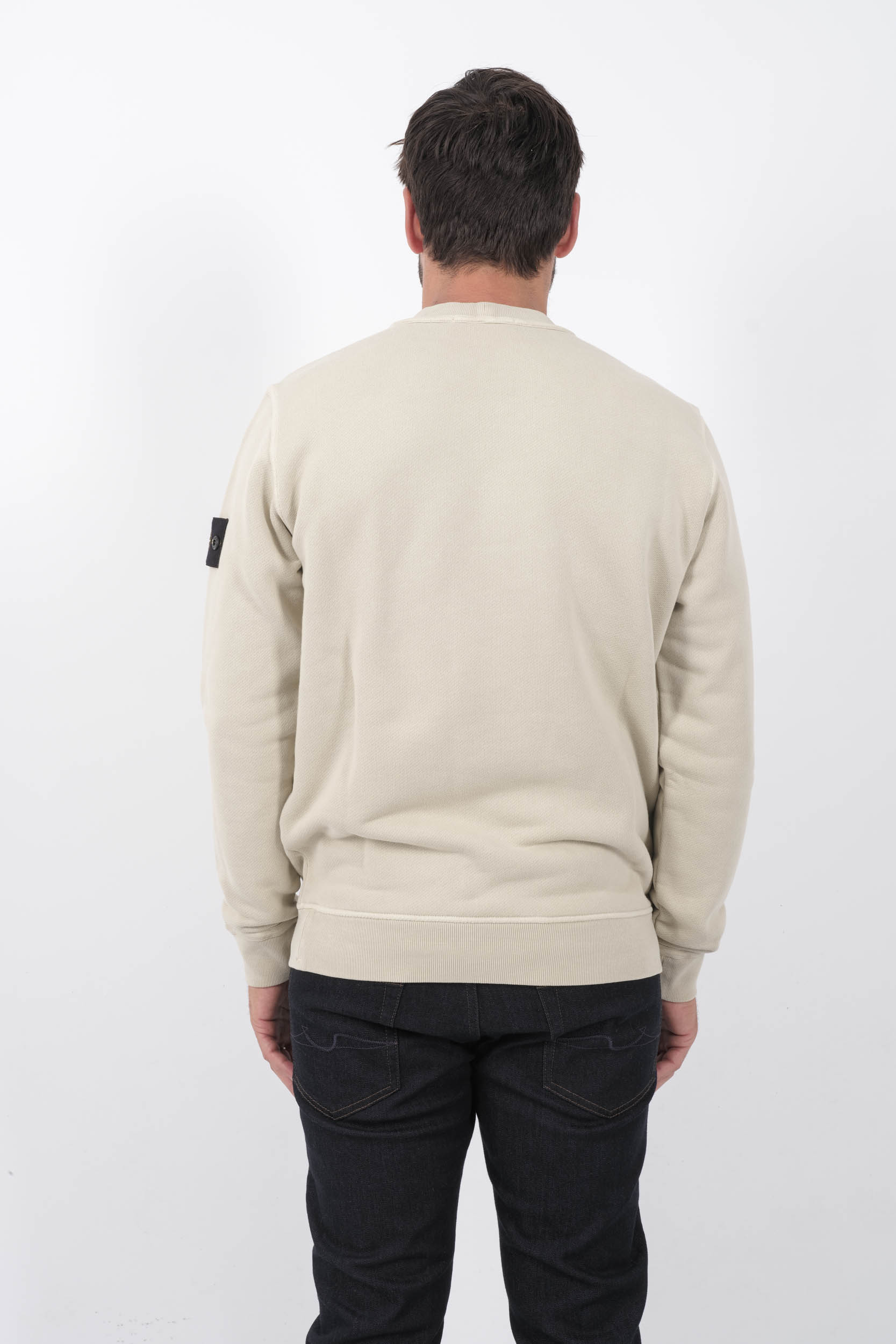 SWEAT STONE ISLAND OLD EFFECT BEIGE 811561241-V0197