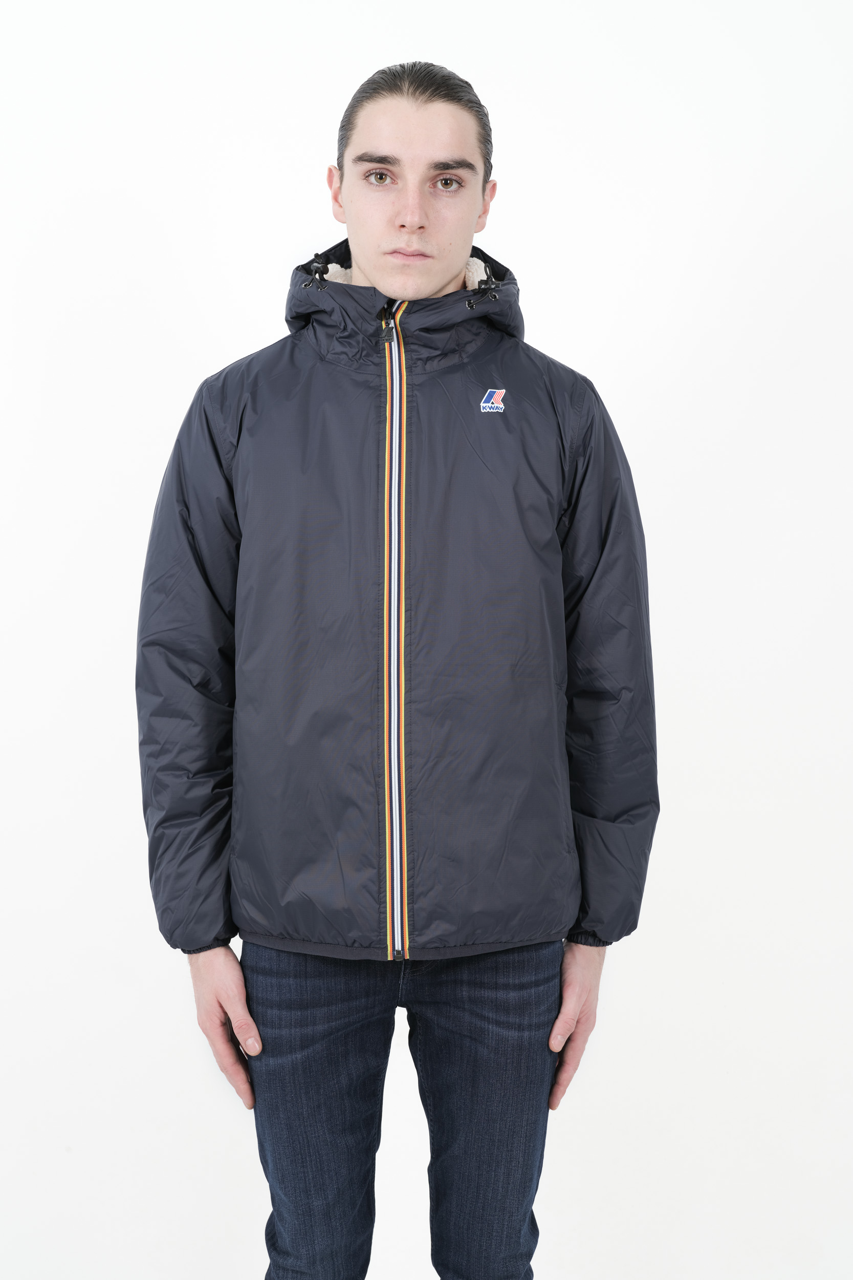 BLOUSON K-WAY MOLTONNE MARINE K3118TW-K89