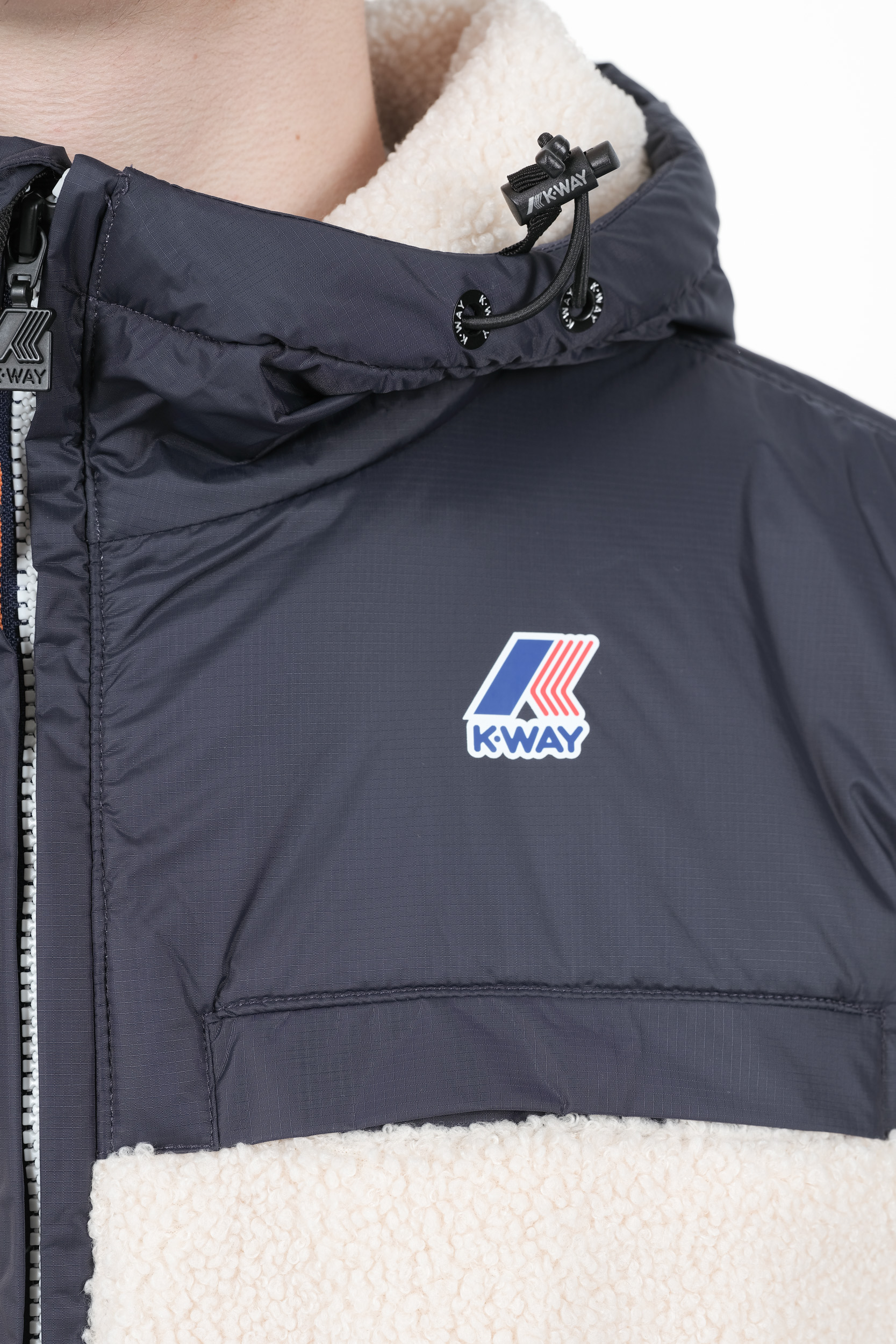 BLOUSON K-WAY BI-MATIERE MARINE K71341W-A04