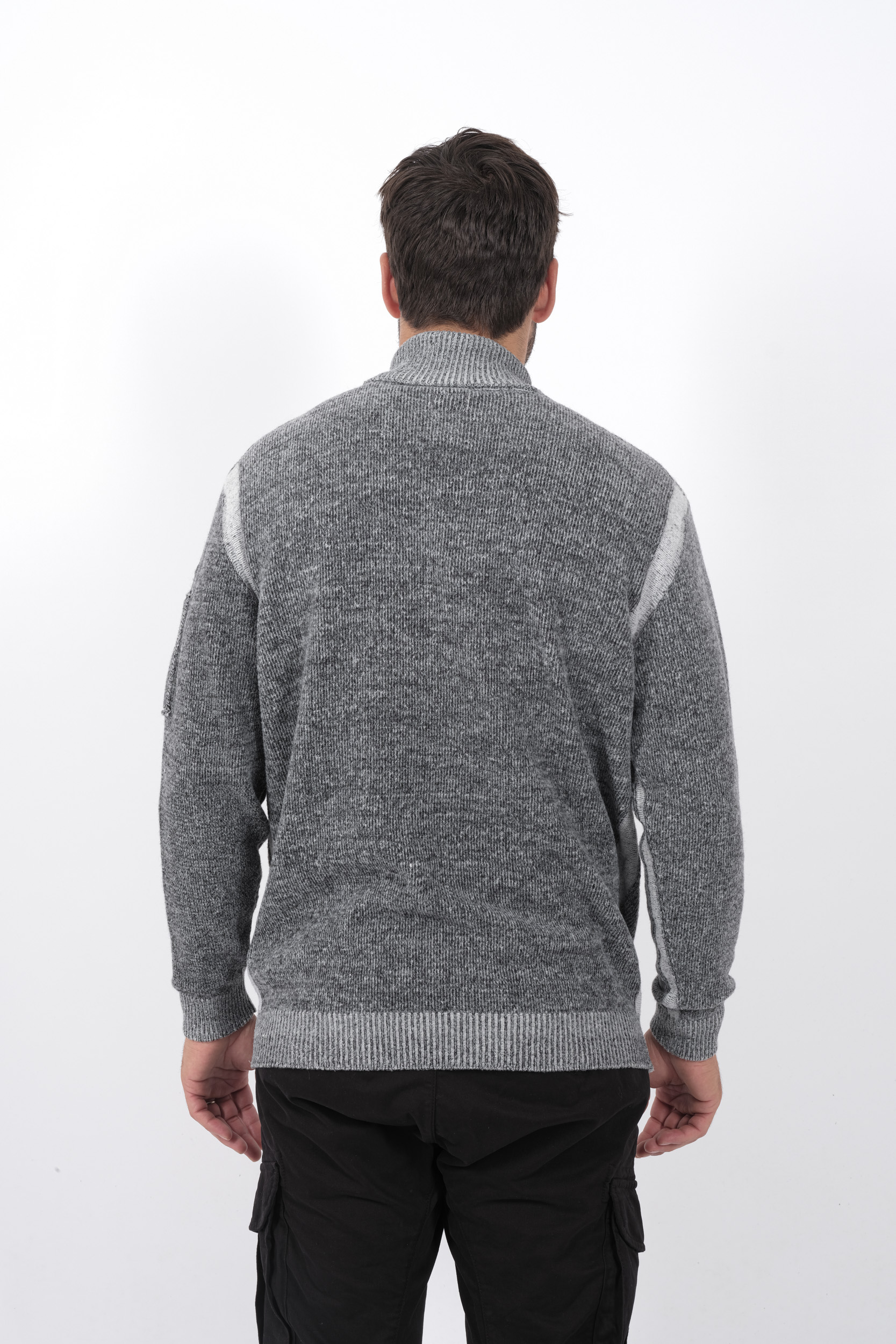 PULL C.P COMPANY COL ROULE GRIS N257A-M99