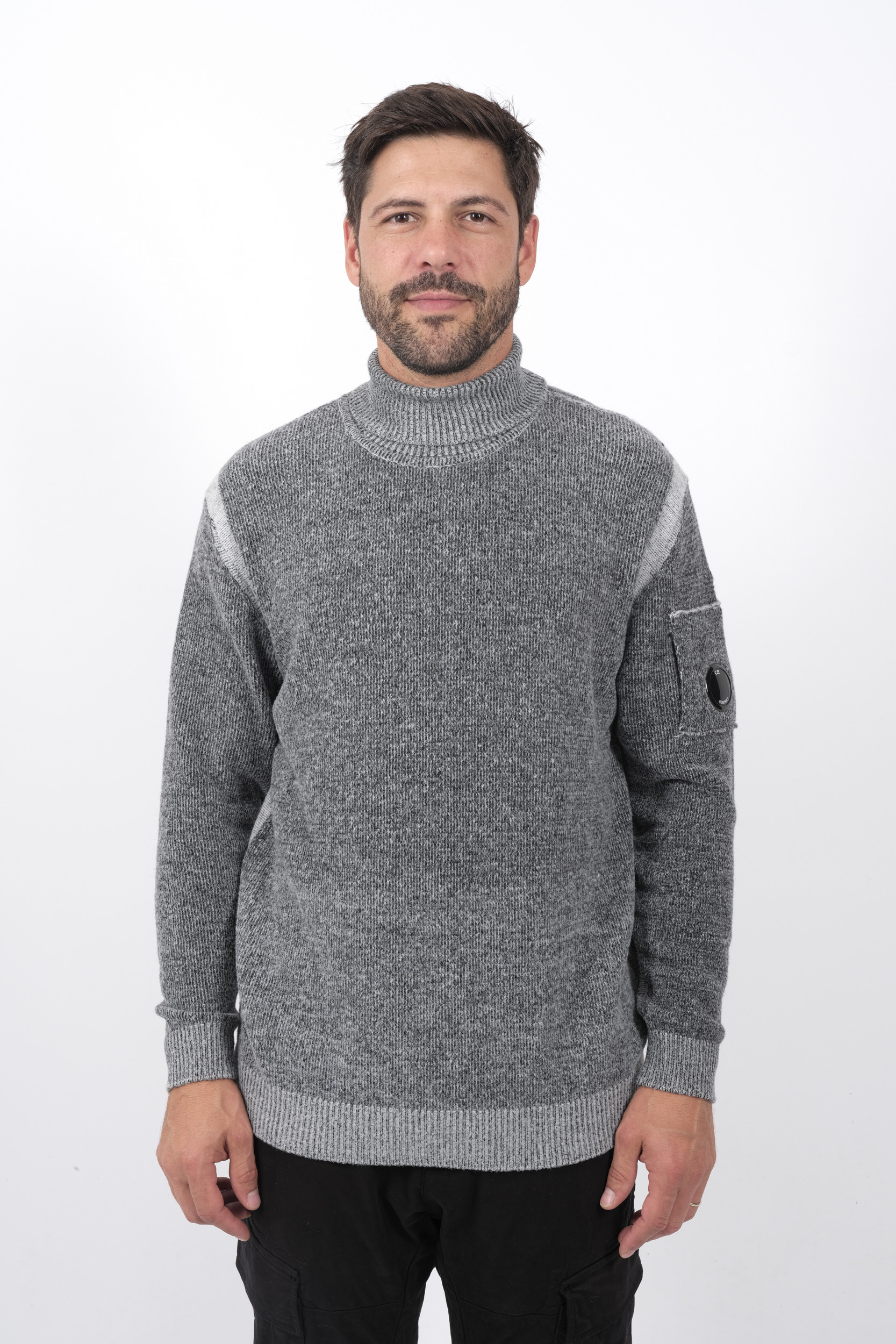  Image du produit PULL C.P COMPANY COL ROULE GRIS N257A-M99 - 3