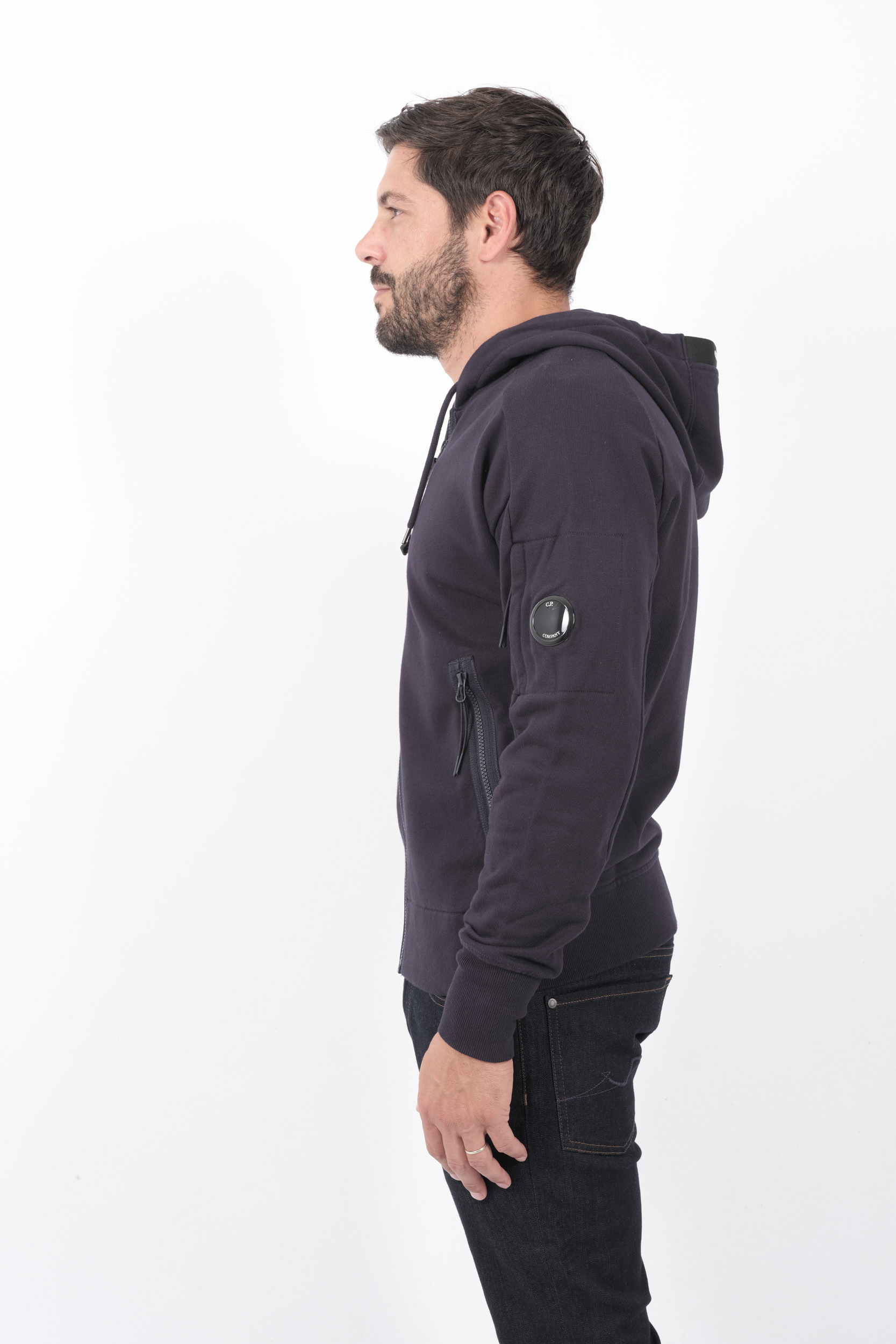  Image du produit SWEAT C.P COMPANY CAPUCHE ZIPPE MARINE S025A-888 - 4